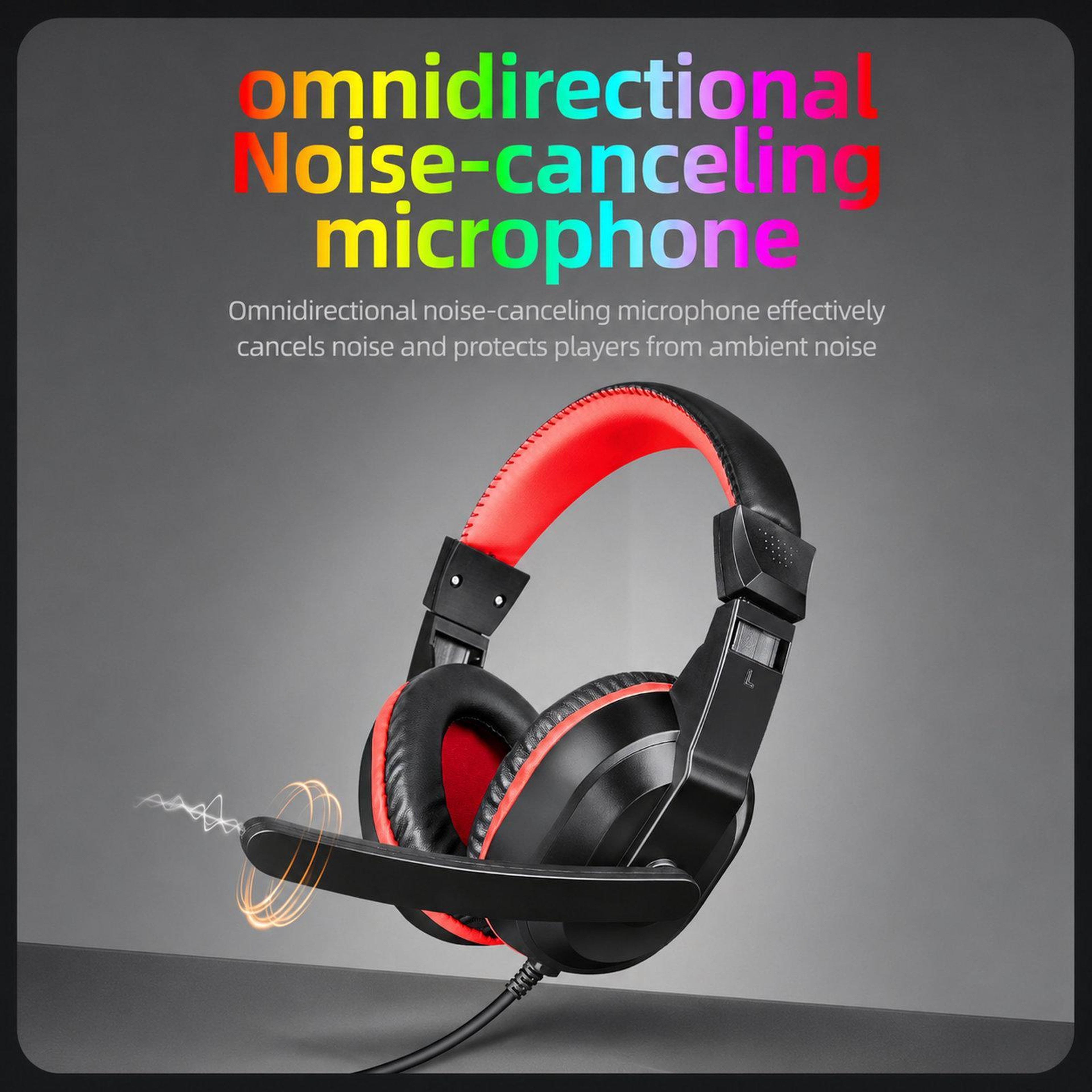 T-WOLF H150 Wired Gaming Headset with Microphone, 40mm Stereo Drivers and Dual 3.5mm Plugs – view 7