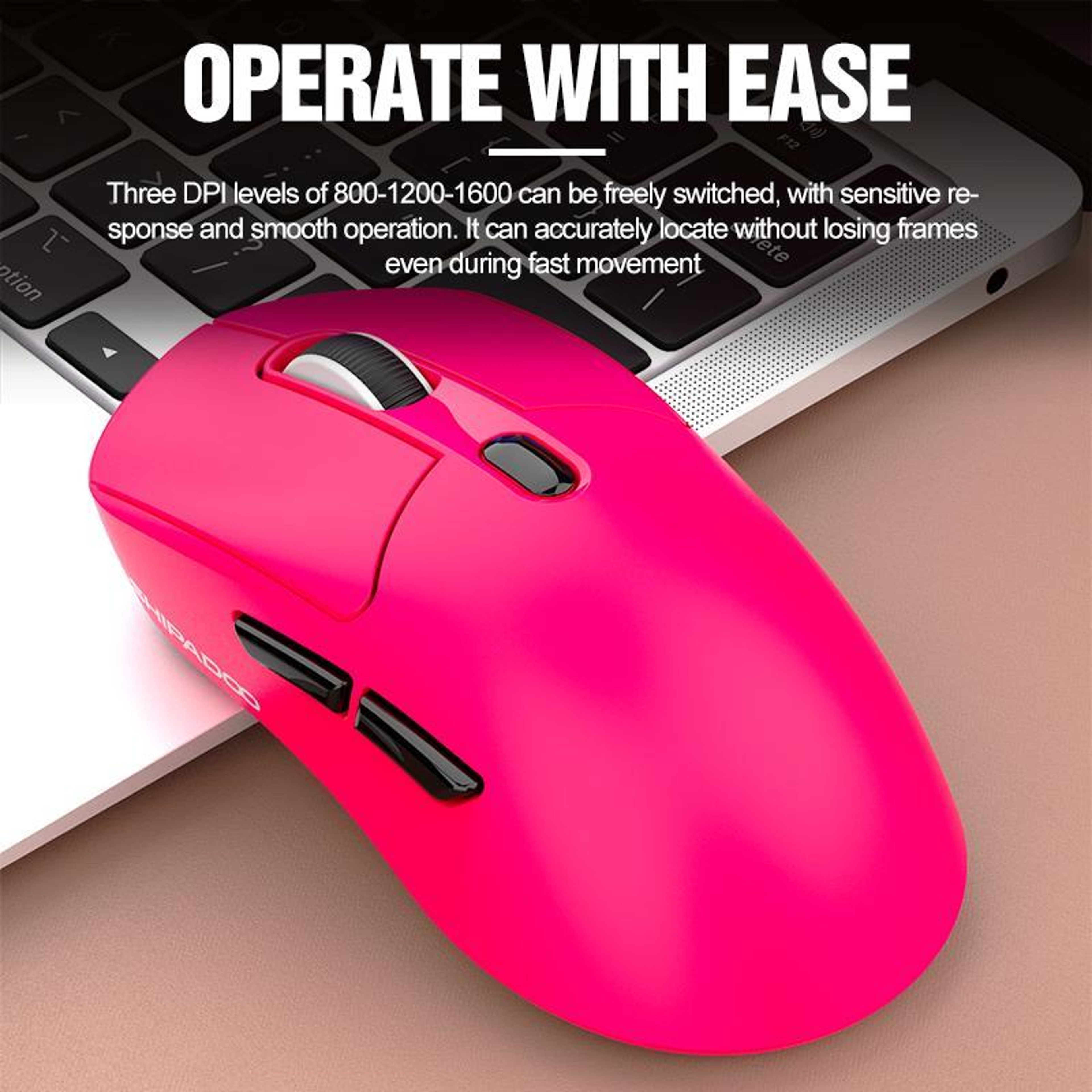 SHIPADOO A7 Dual Mode Wireless Mouse Rechargeable Bluetooth Mouse with 1600 DPI – view 2