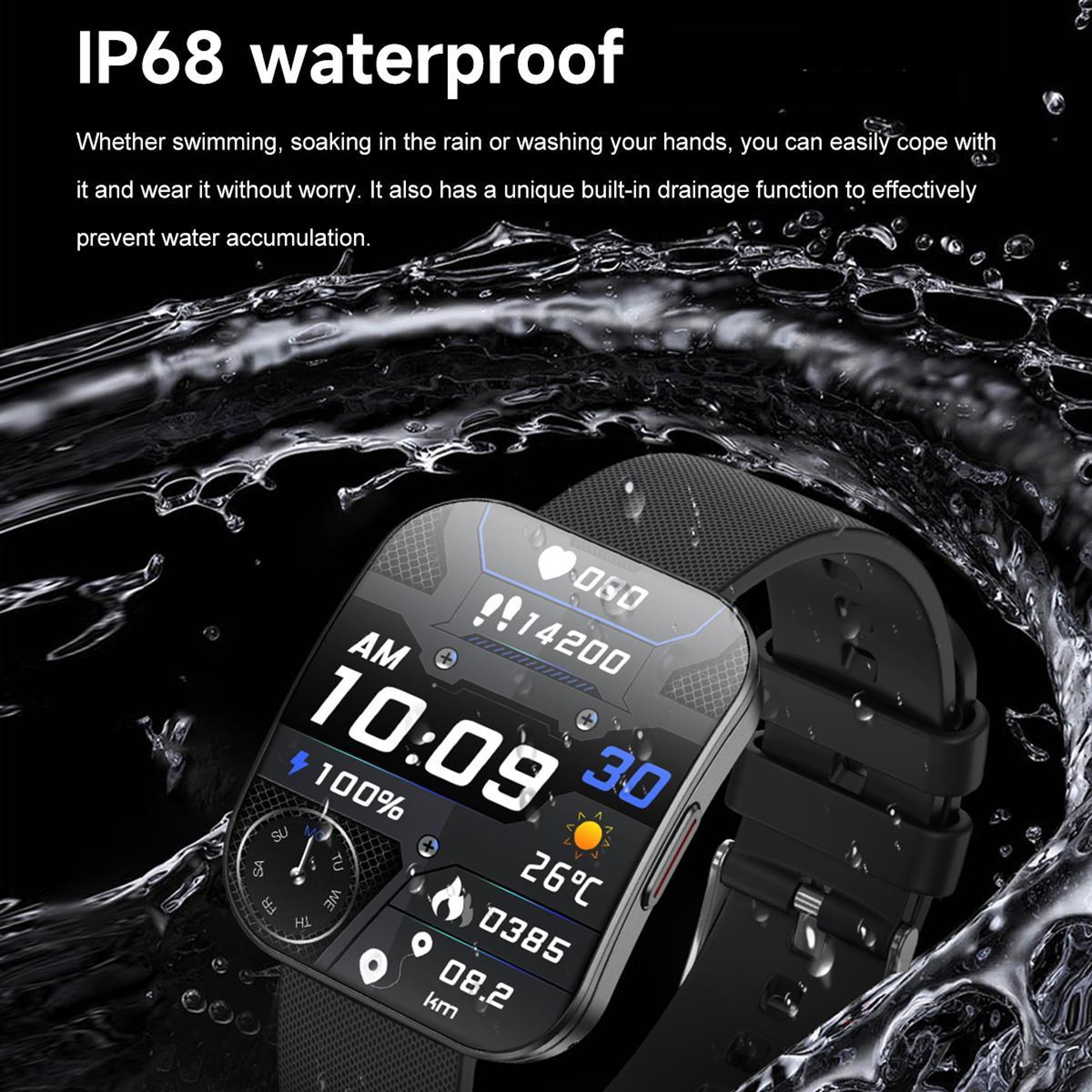 U17 1.85-Inch AMOLED Smartwatch with Bluetooth Calling and IP68 Waterproof Design – view 7