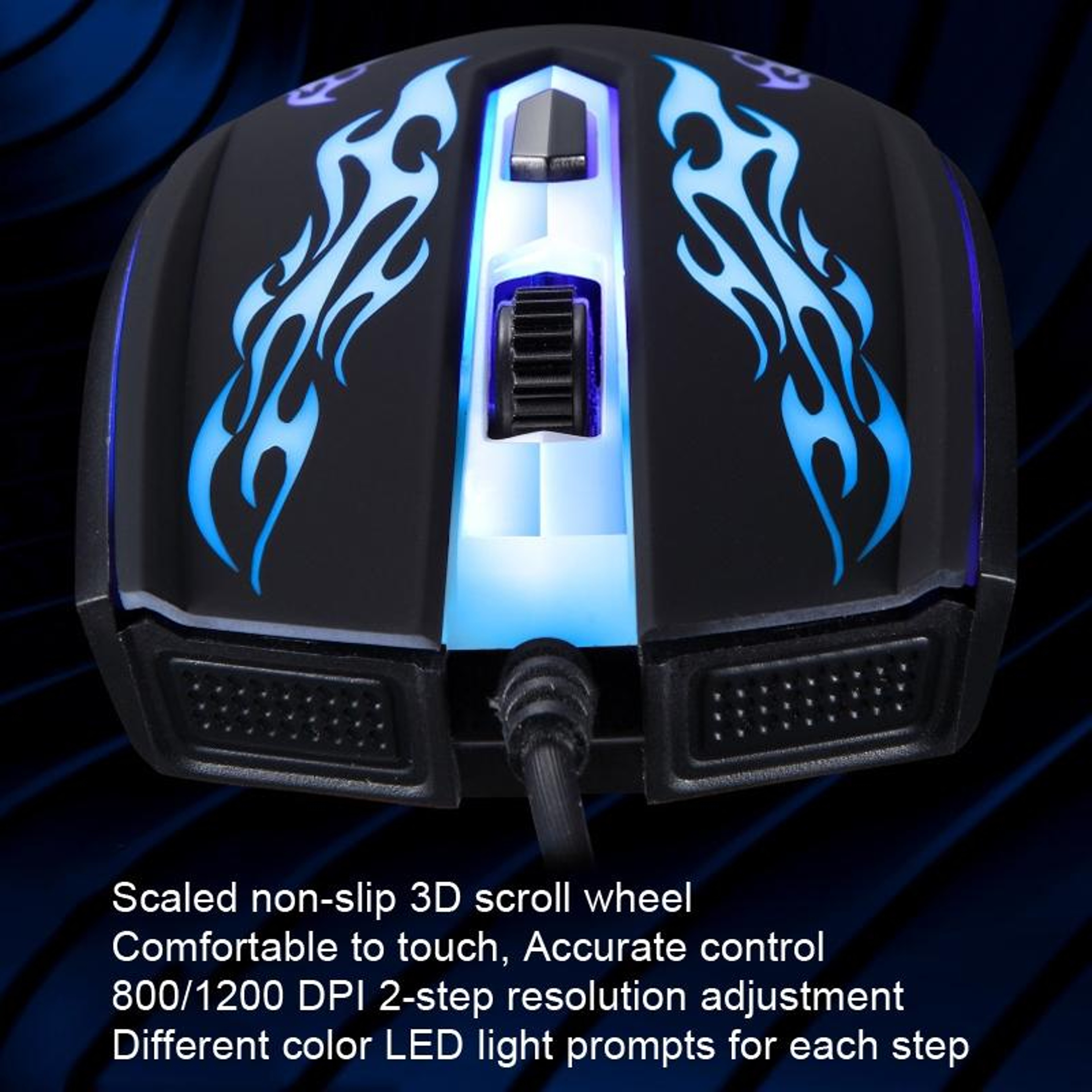 Chasing Leopard LED Wired Gaming Mouse with Adjustable 800/1200 DPI and USB Connection – view 7