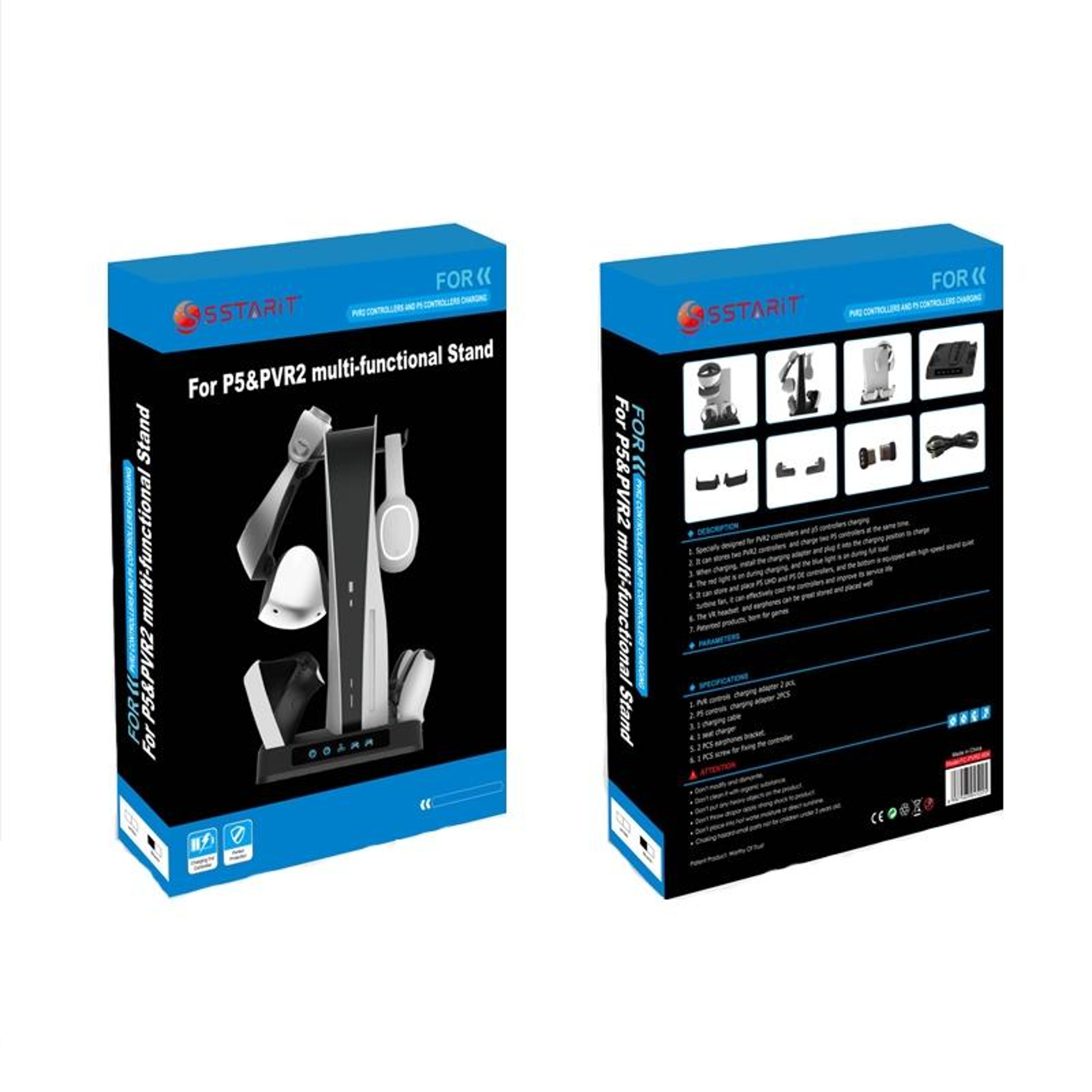 PSVR2 Charging Station and PS5 Controller Charger with Cooling Fan and Storage Stand – view 6