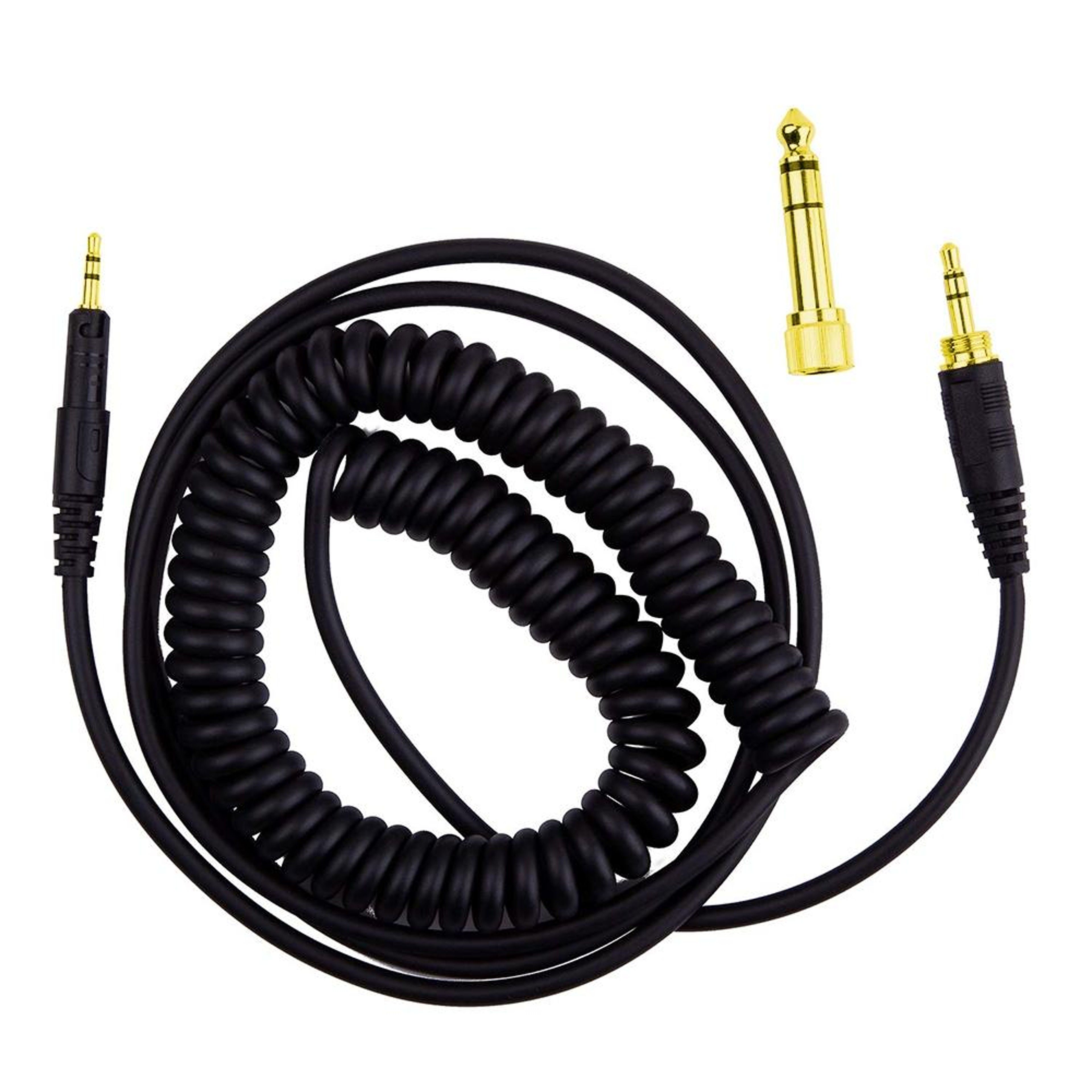 ZS0088 Audio-Technica ATH-M50X Replacement Cable and ATH-M40X Coiled Headphone Cable 1.4m-3m – view 2