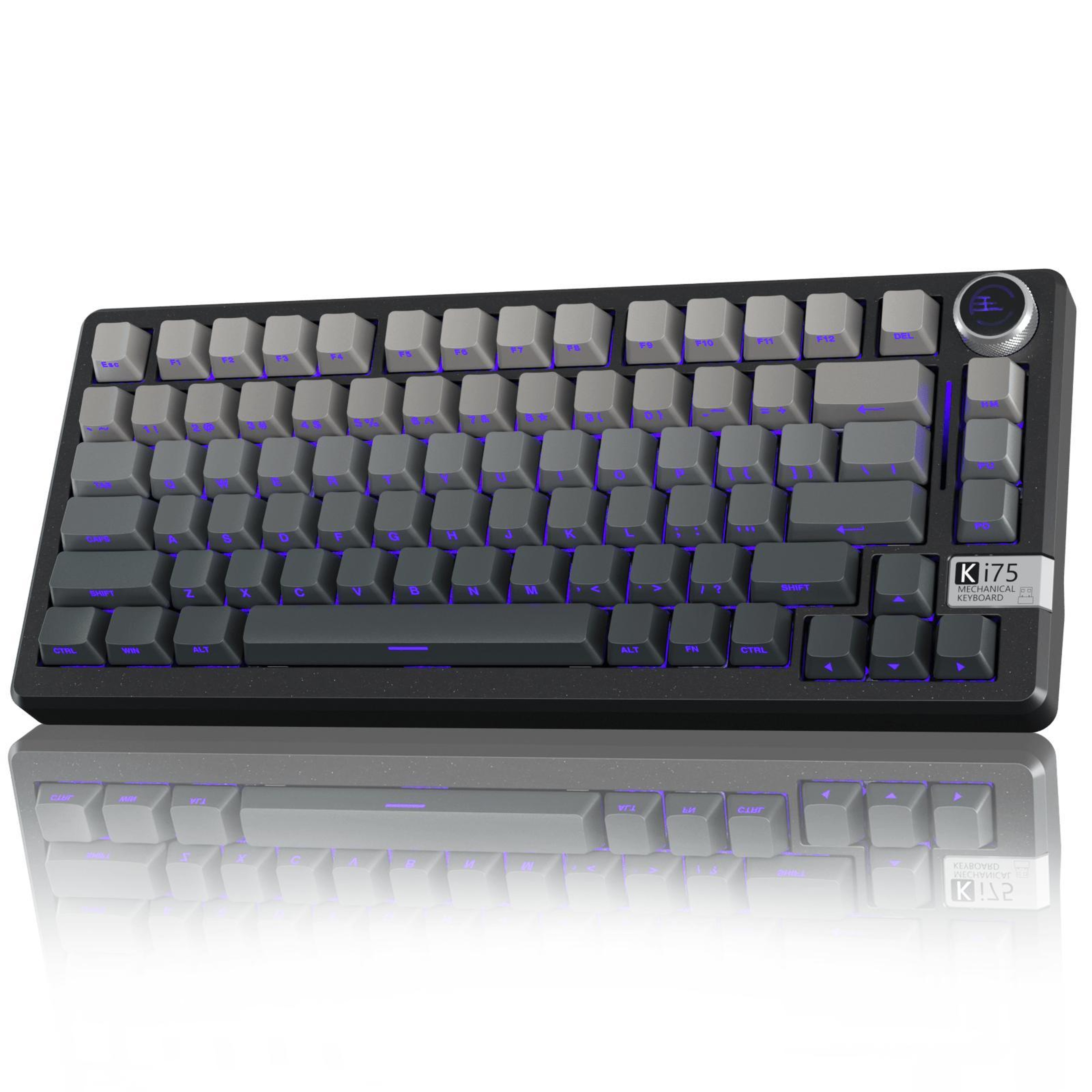 SOLAKAKA Ki75 Wireless Mechanical Keyboard with Seiya Switches, RGB and Aluminum Gasket Build – view 1