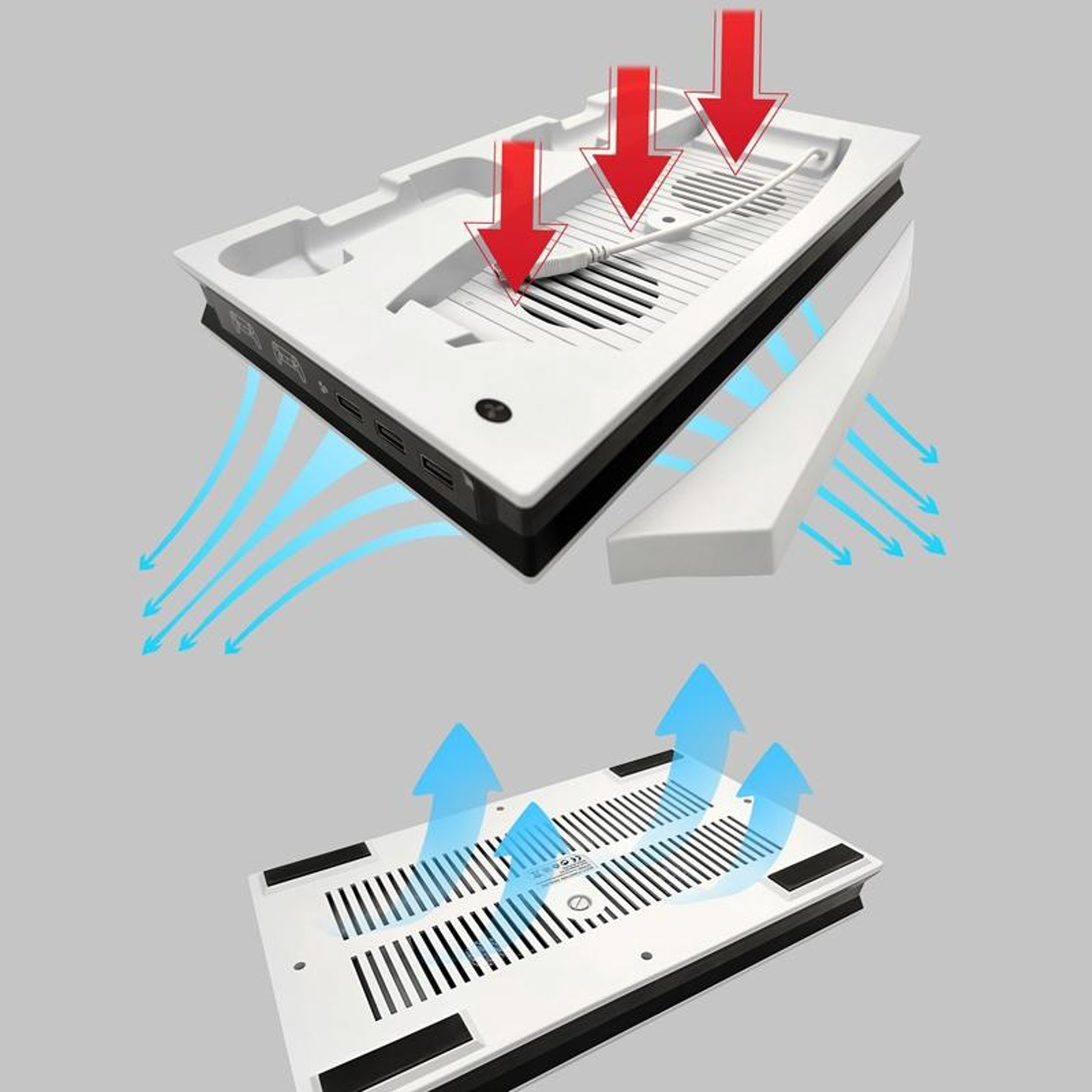PS5 Cooling Stand with Dual Controller Charging Station and Cooling Fans – view 7