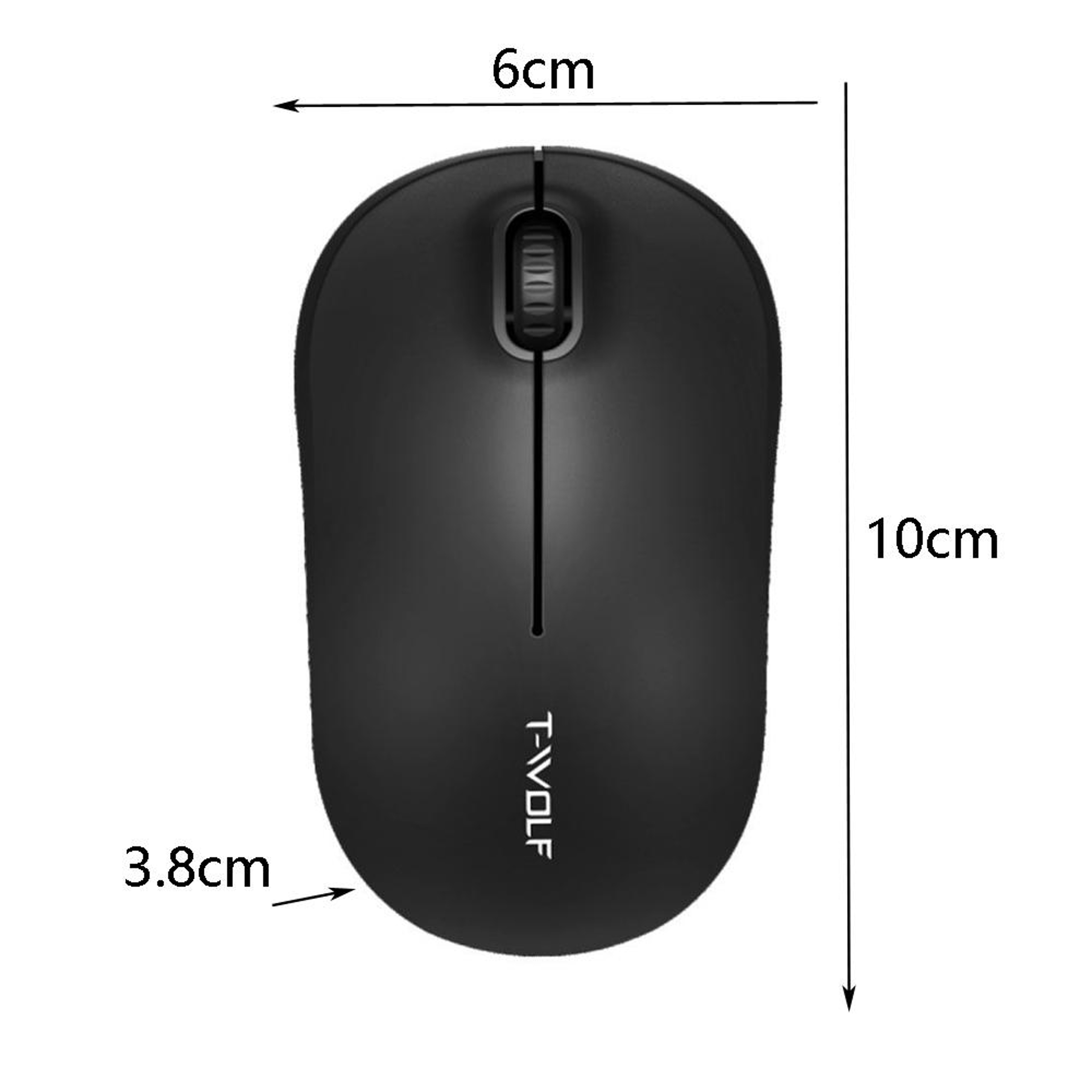 TWOLF Q4 24GHz Wireless Gaming Mouse Ergonomic Optical Mouse For PC And Laptop White 2