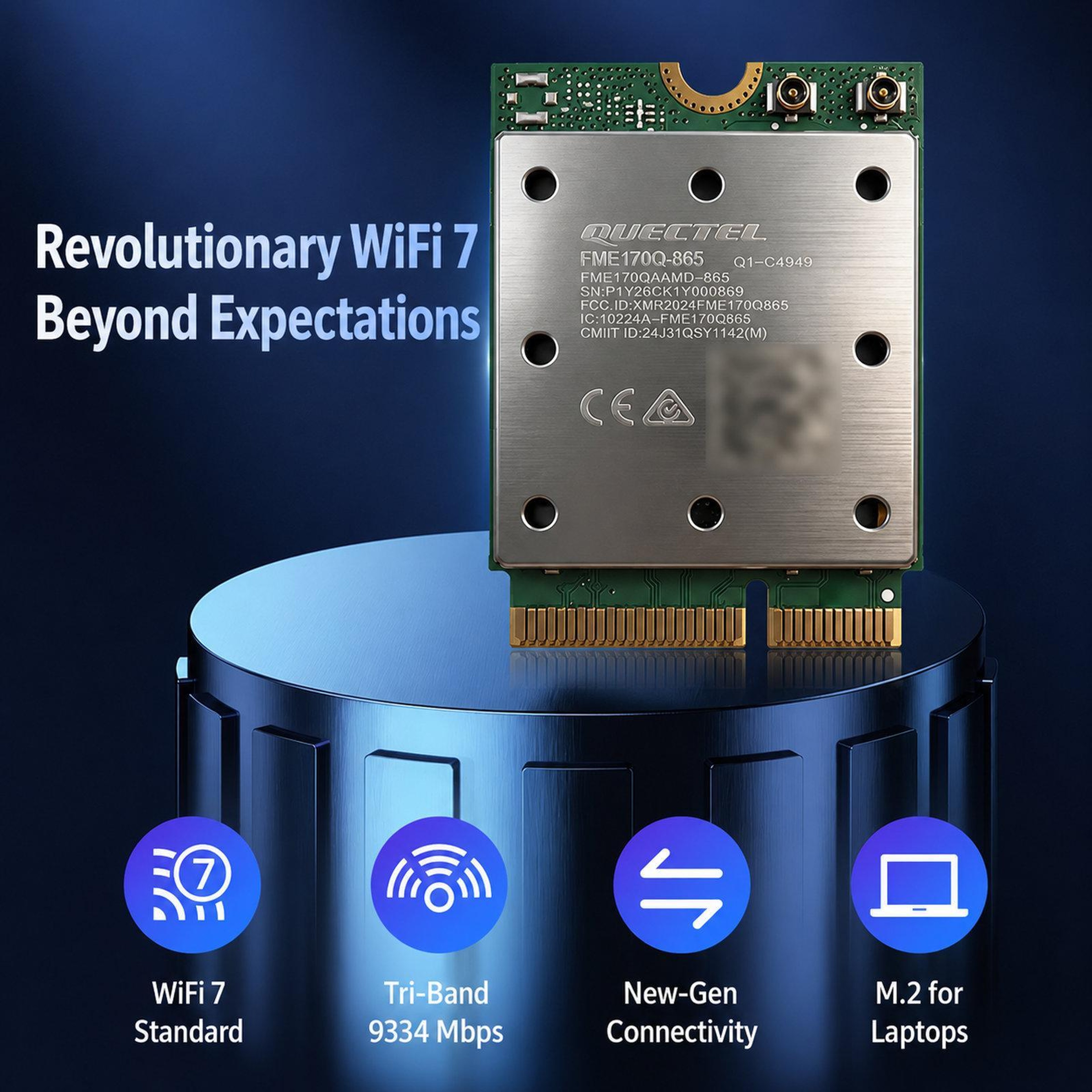 COMFAST BE930-M High-Speed WiFi 7 M.2 Card BE9300 Tri-Band Laptop Adapter with Bluetooth 5.4 – view 2