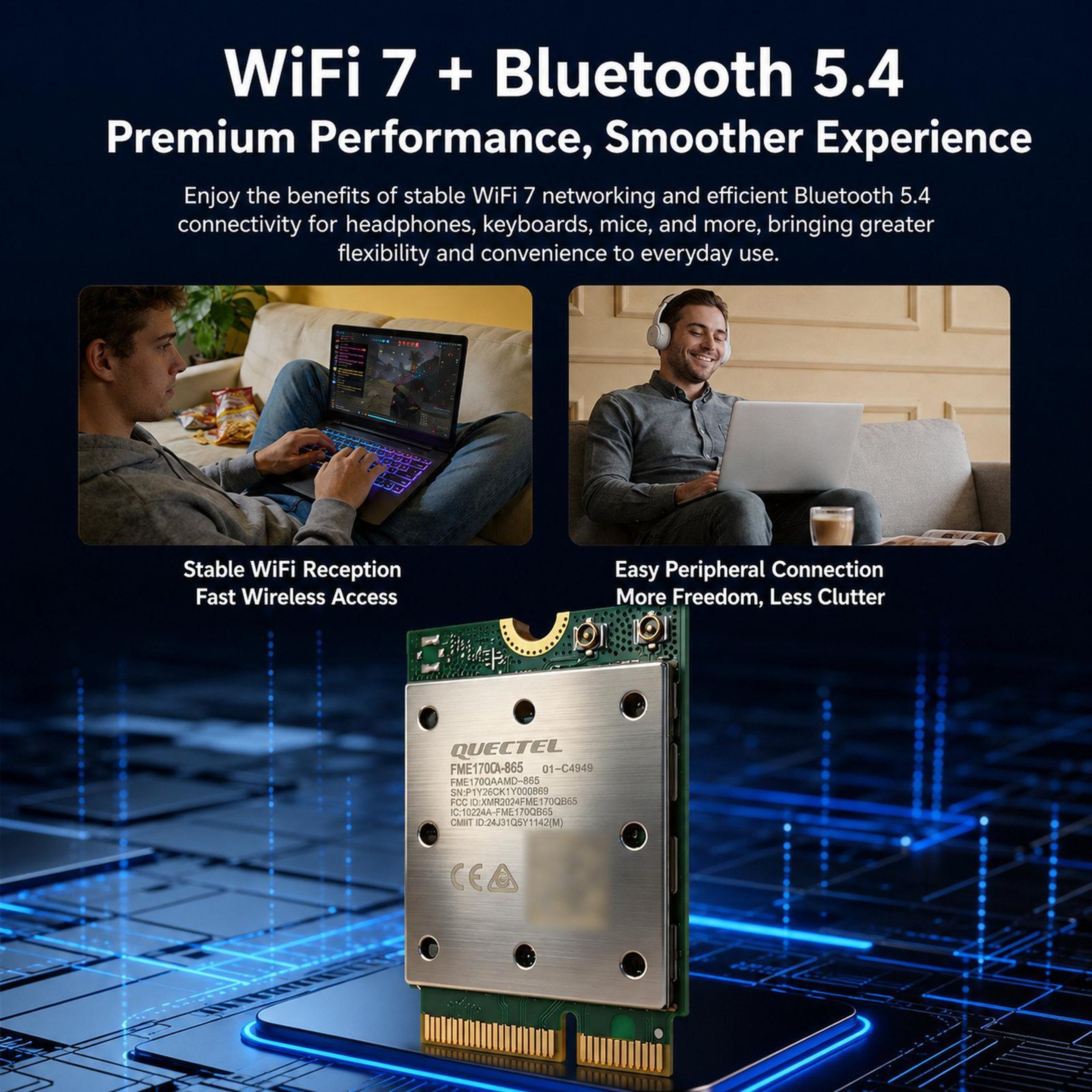 COMFAST BE930-M High-Speed WiFi 7 M.2 Card BE9300 Tri-Band Laptop Adapter with Bluetooth 5.4 – view 5