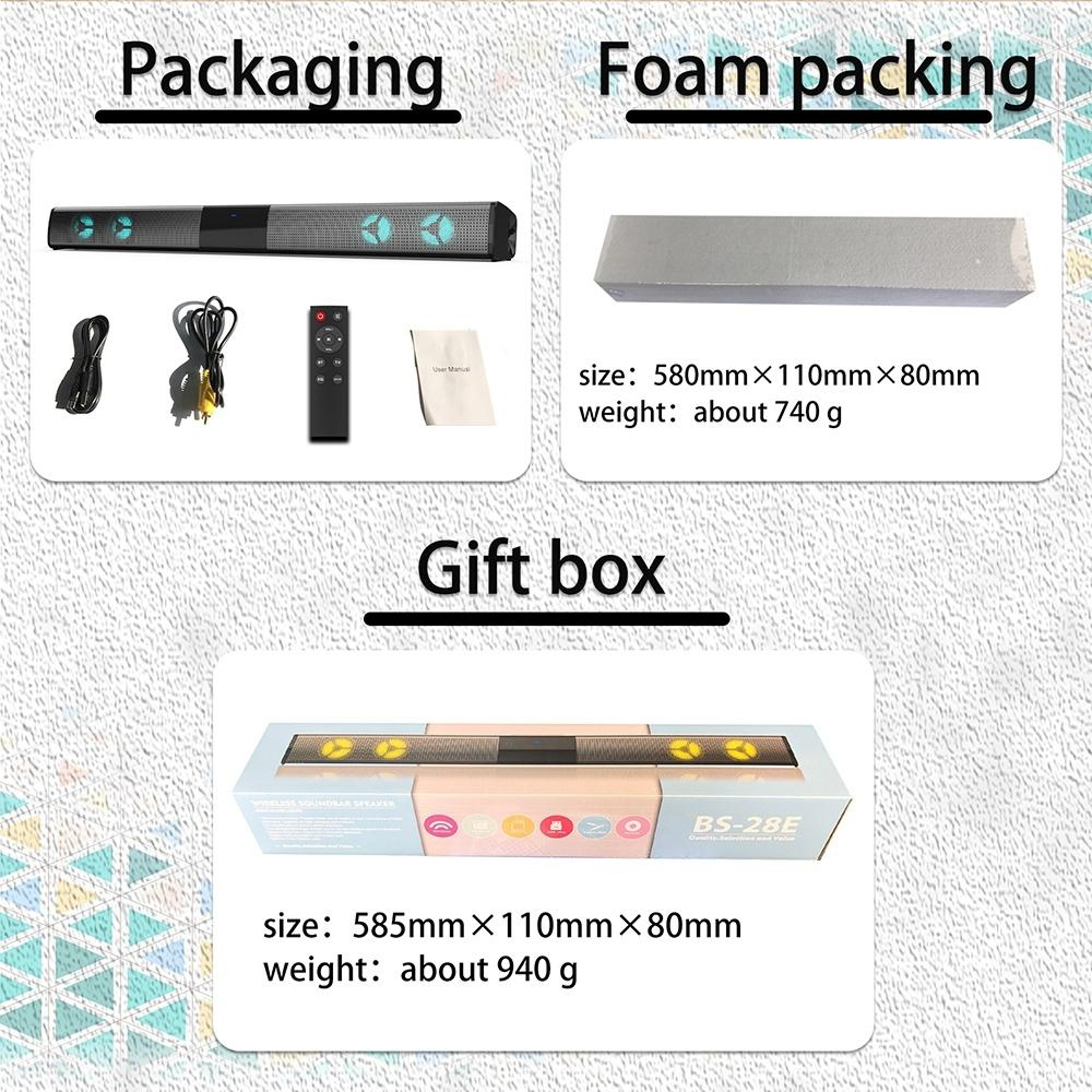 BS-28E Bluetooth Speaker with RGB Lights, 20W HiFi Sound and Remote Control – view 3