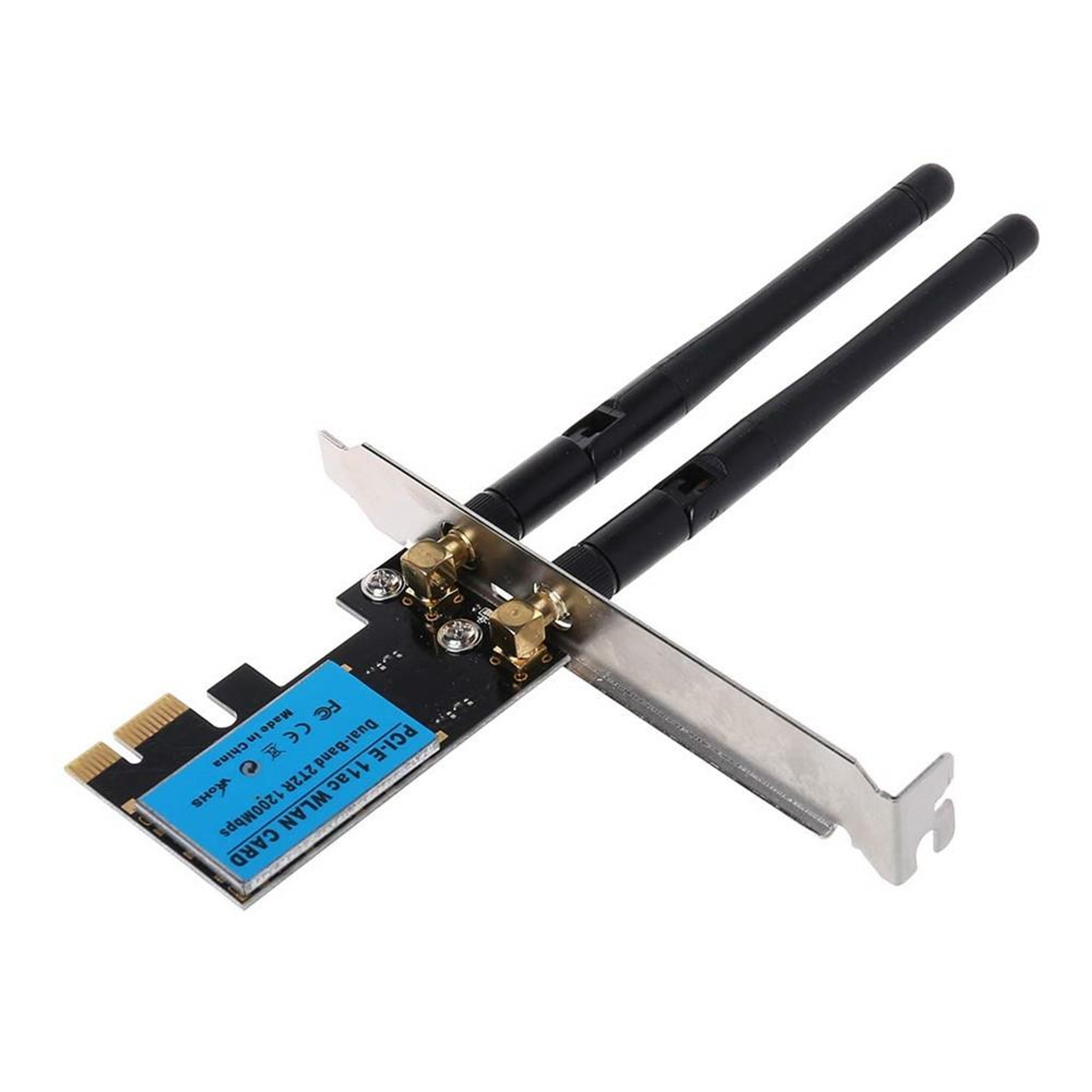 1200Mbps AC1200 Dual Band PCIe WiFi Card for Desktop with Dual 5dBi Antennas – view 2