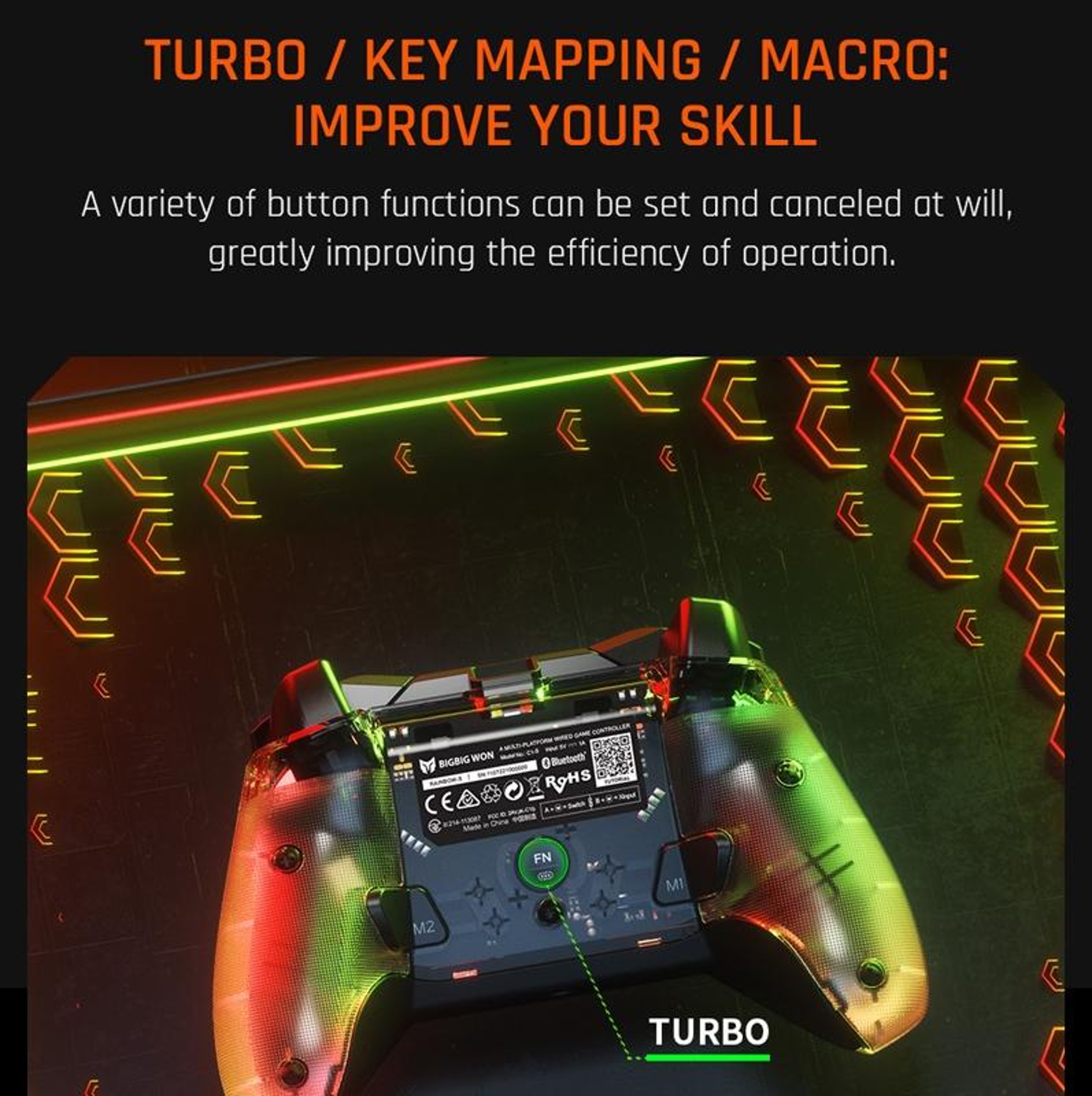 BIGBIGWON C1 S RGB Wired PC and Switch Controller with Programmable Buttons – view 11