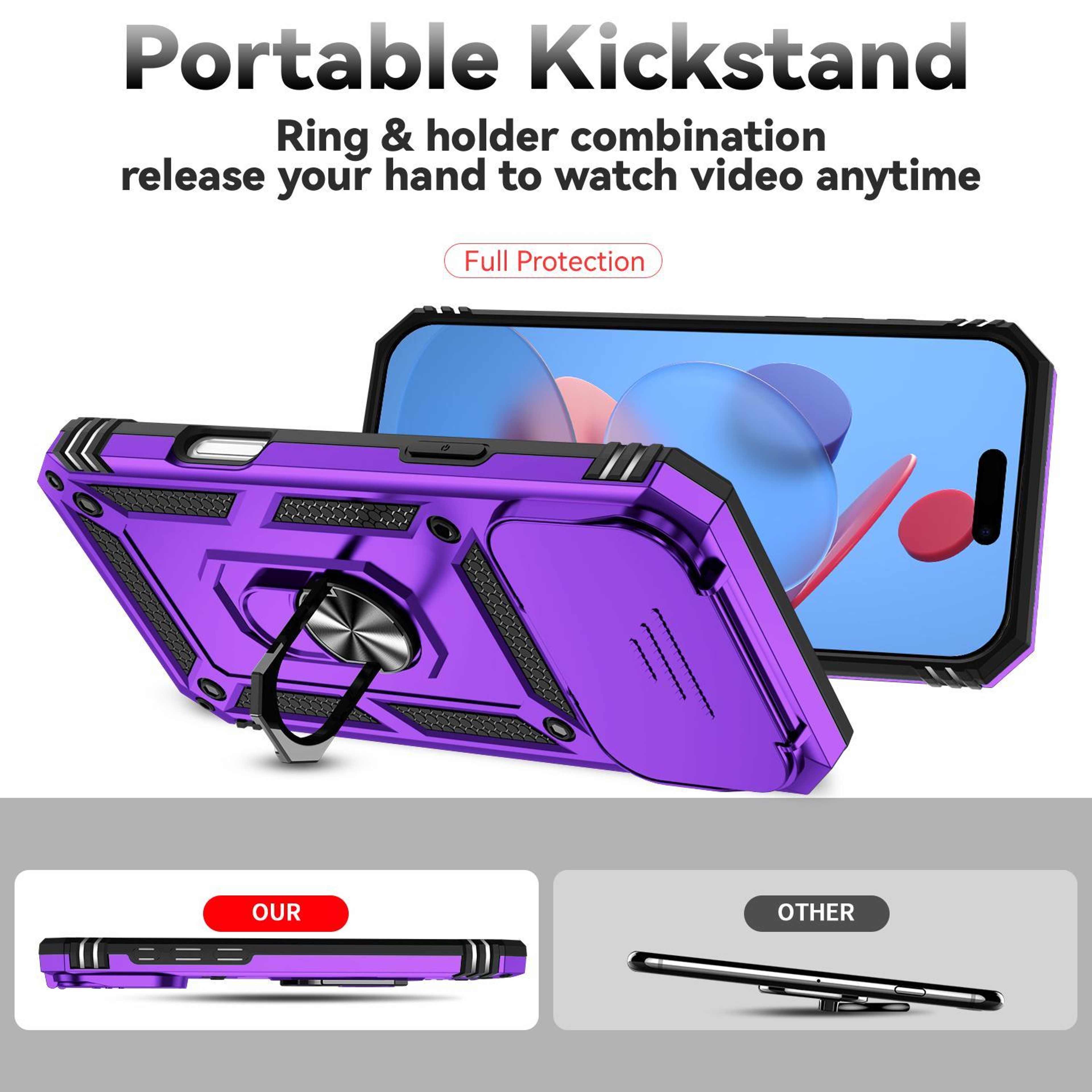 IPhone 18 Pro Max Case With Sliding Camera Cover Ring Holder And Magnetic Mount 2
