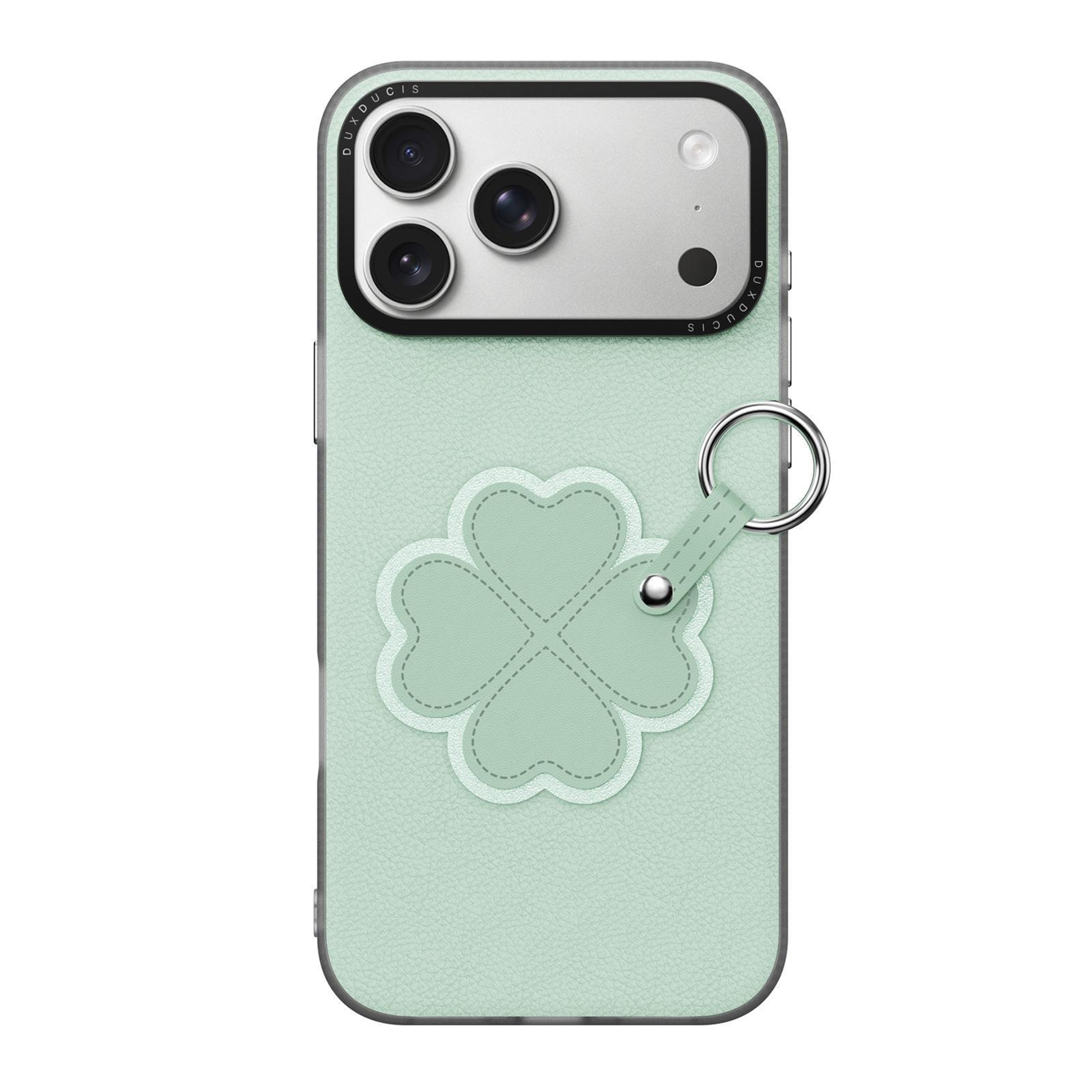 DUX DUCIS LUVY IPhone 18 Pro Case  With Ring And Lanyard Clover Green 1