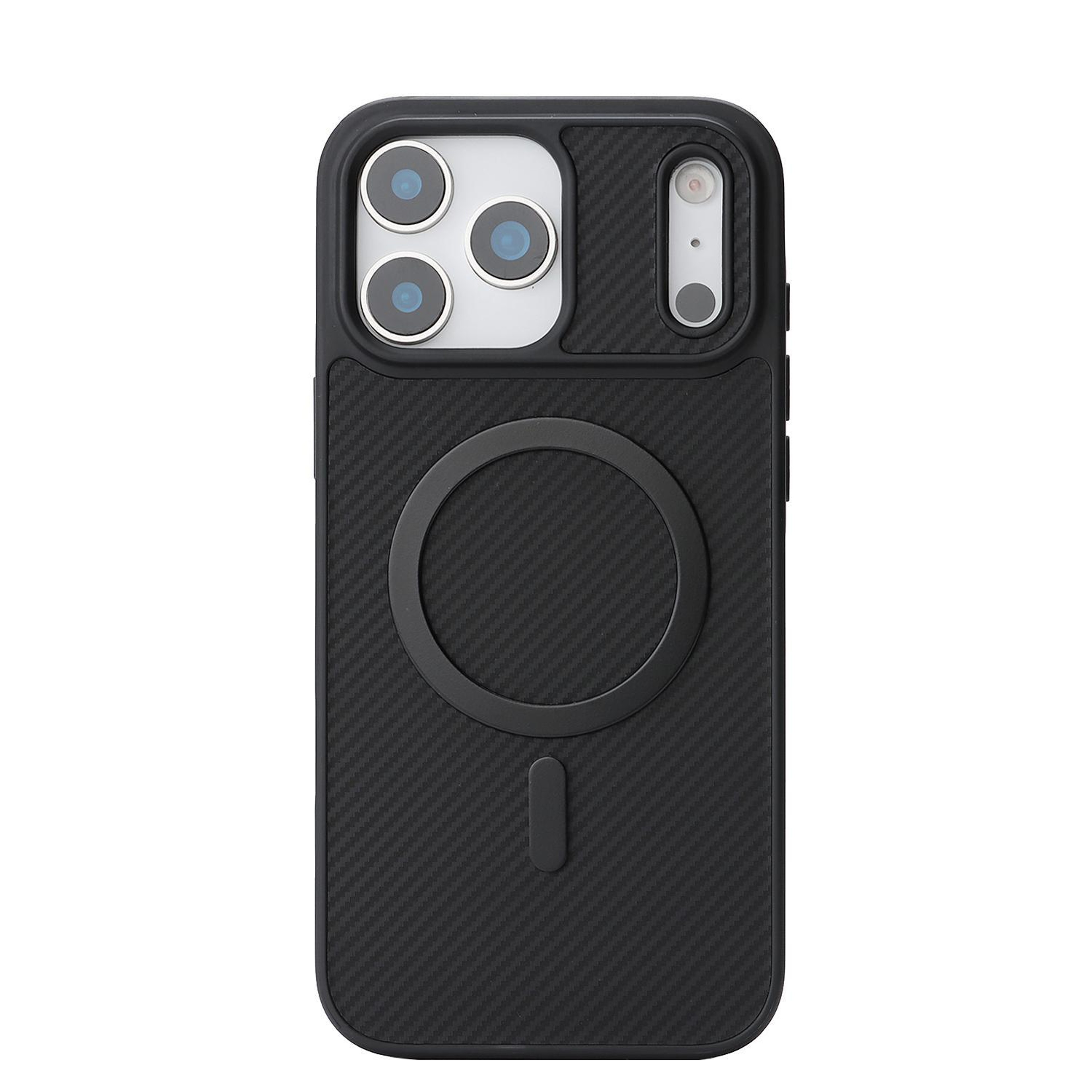 IPhone 18 Pro Case Carbon Fiber Leather MagSafe Phone Case With Camera Protection 1
