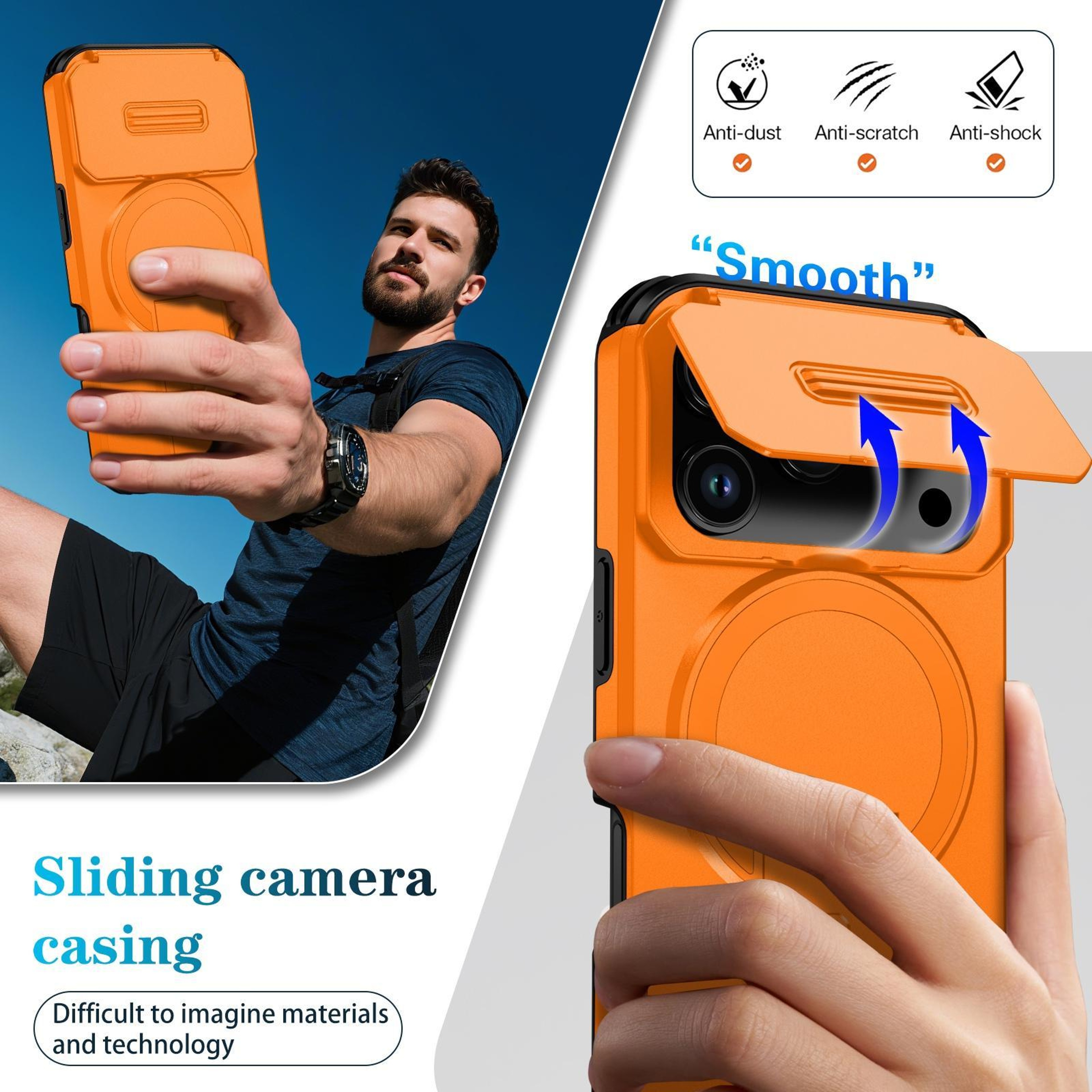 IPhone 18 Pro MagSafe Case With Sliding Camera Cover And Durable TPU PC Protection 7