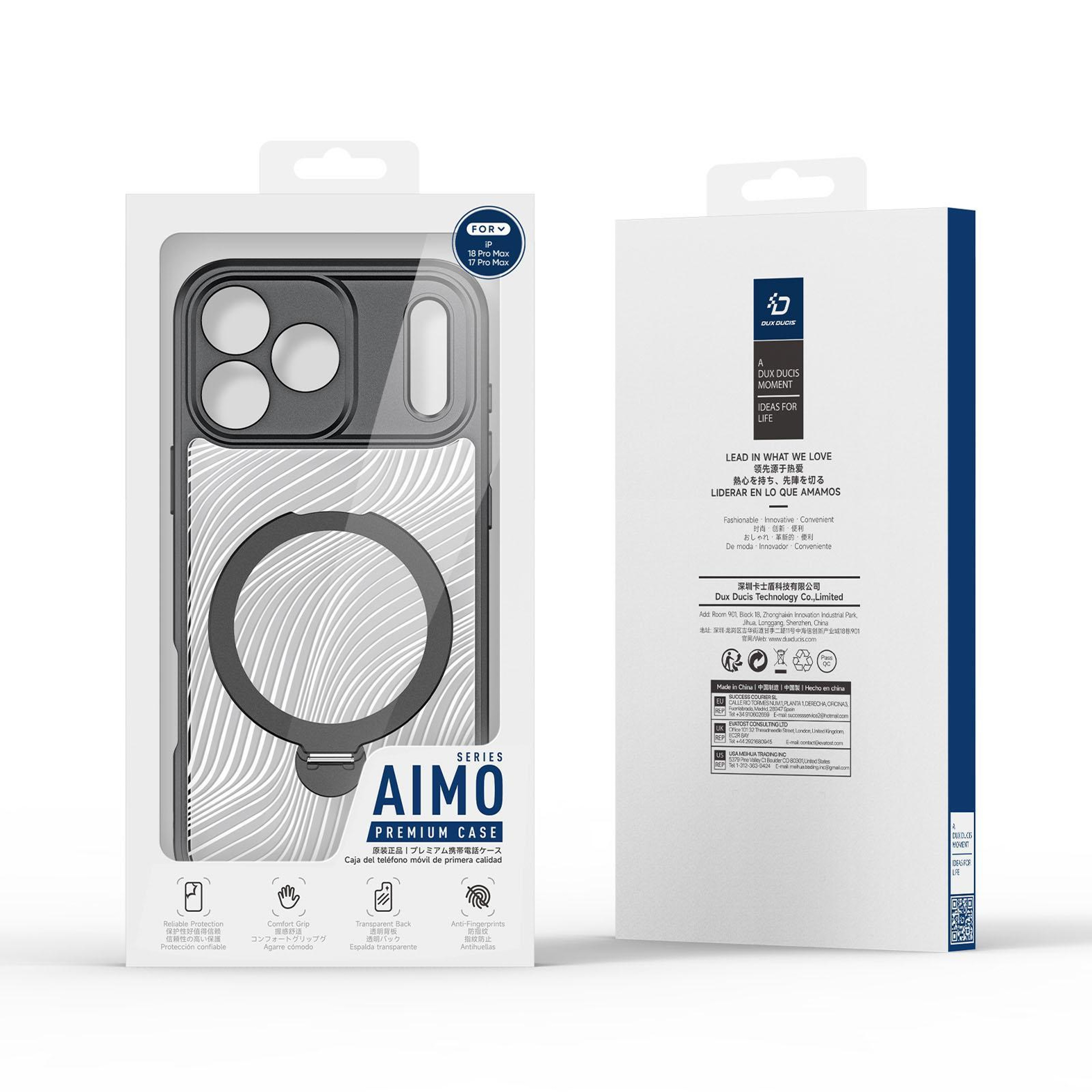 DUX DUCIS Aimo Mag iPhone 18 Pro Max MagSafe Case with Ring Holder and Shockproof Frosted Protection – view 8