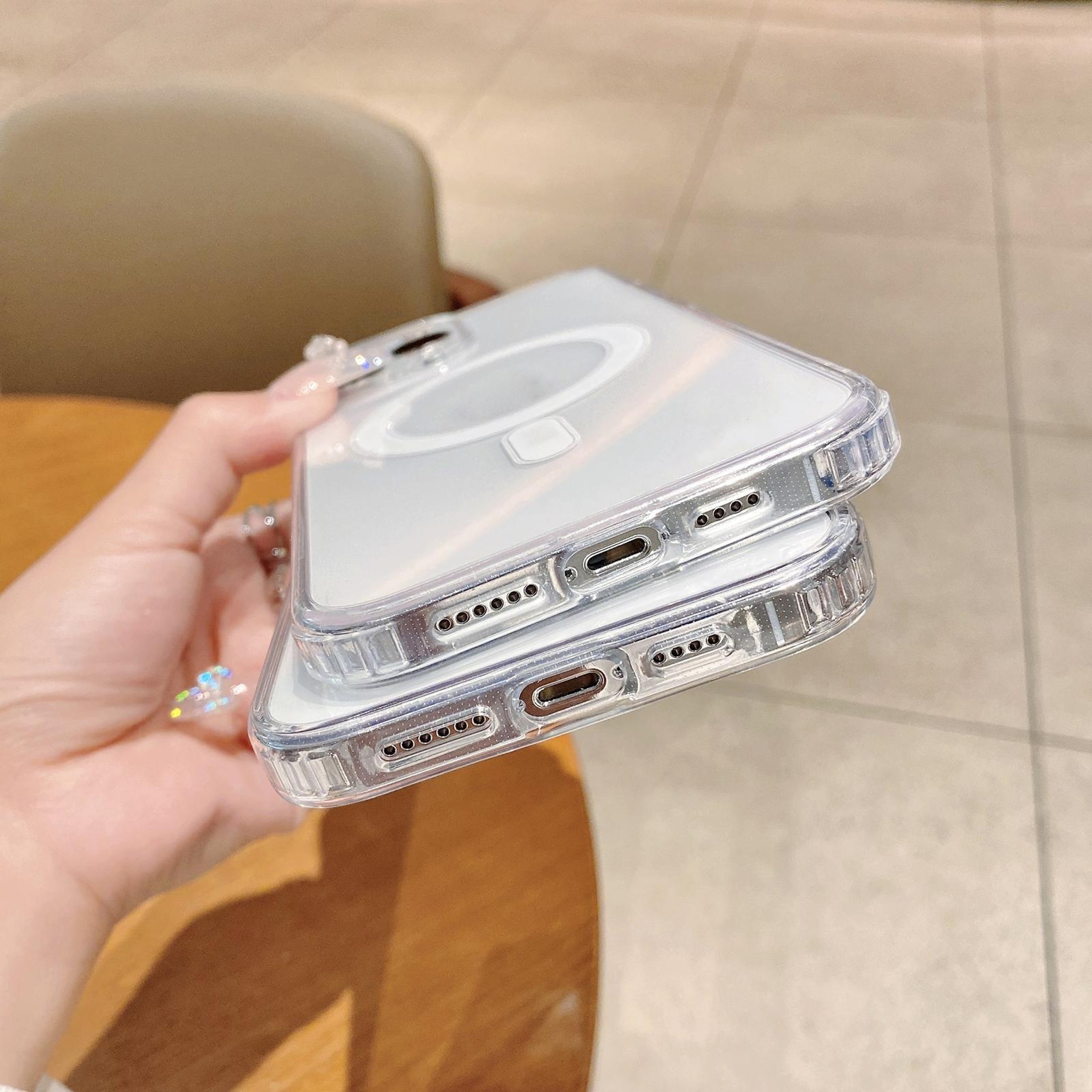 iPhone 18 Pro Clear MagSafe Case with Acrylic Back and TPU Protection – view 3