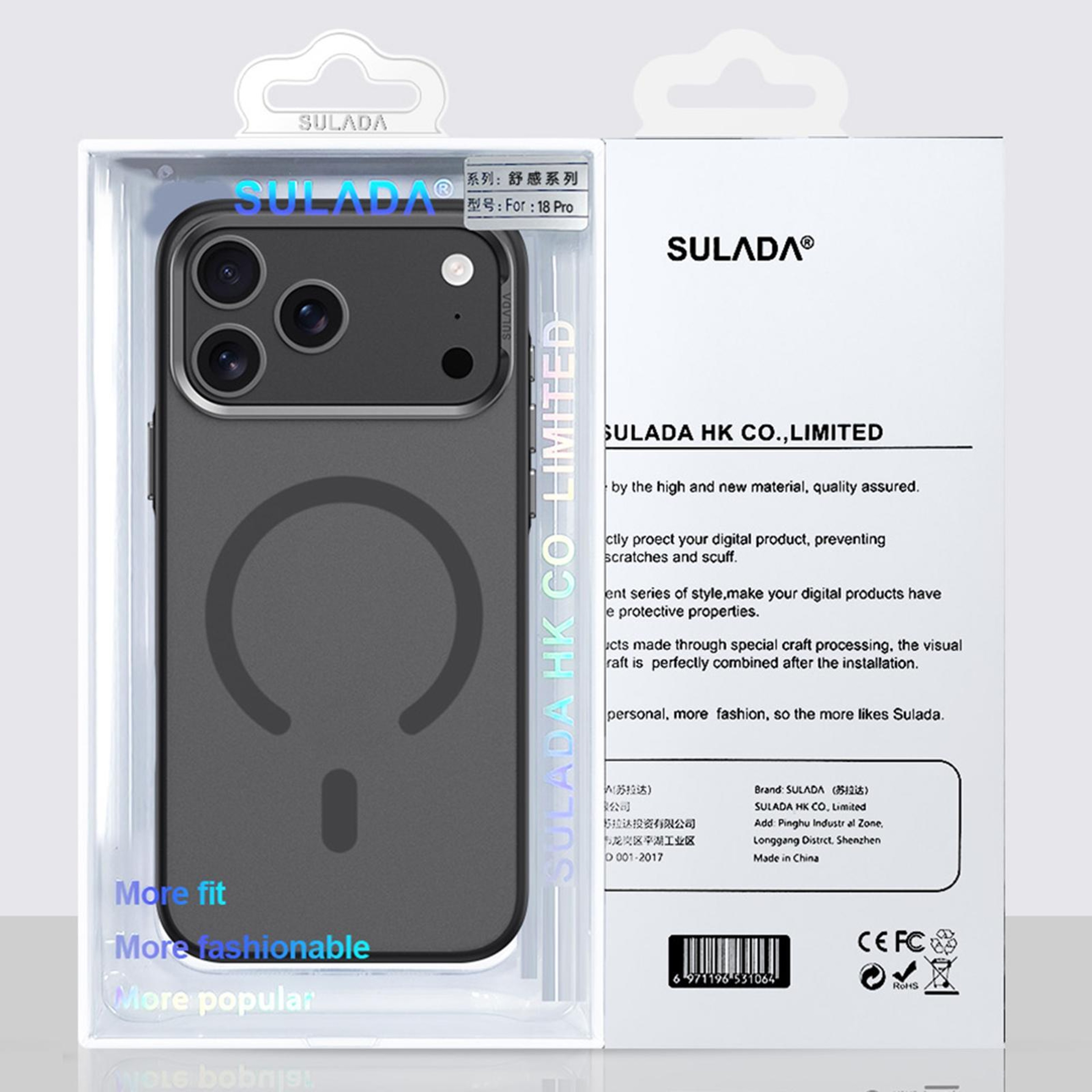 SULADA IPhone 18 Pro Max Case MagSafe Hybrid TPU PC Protective Cover 7