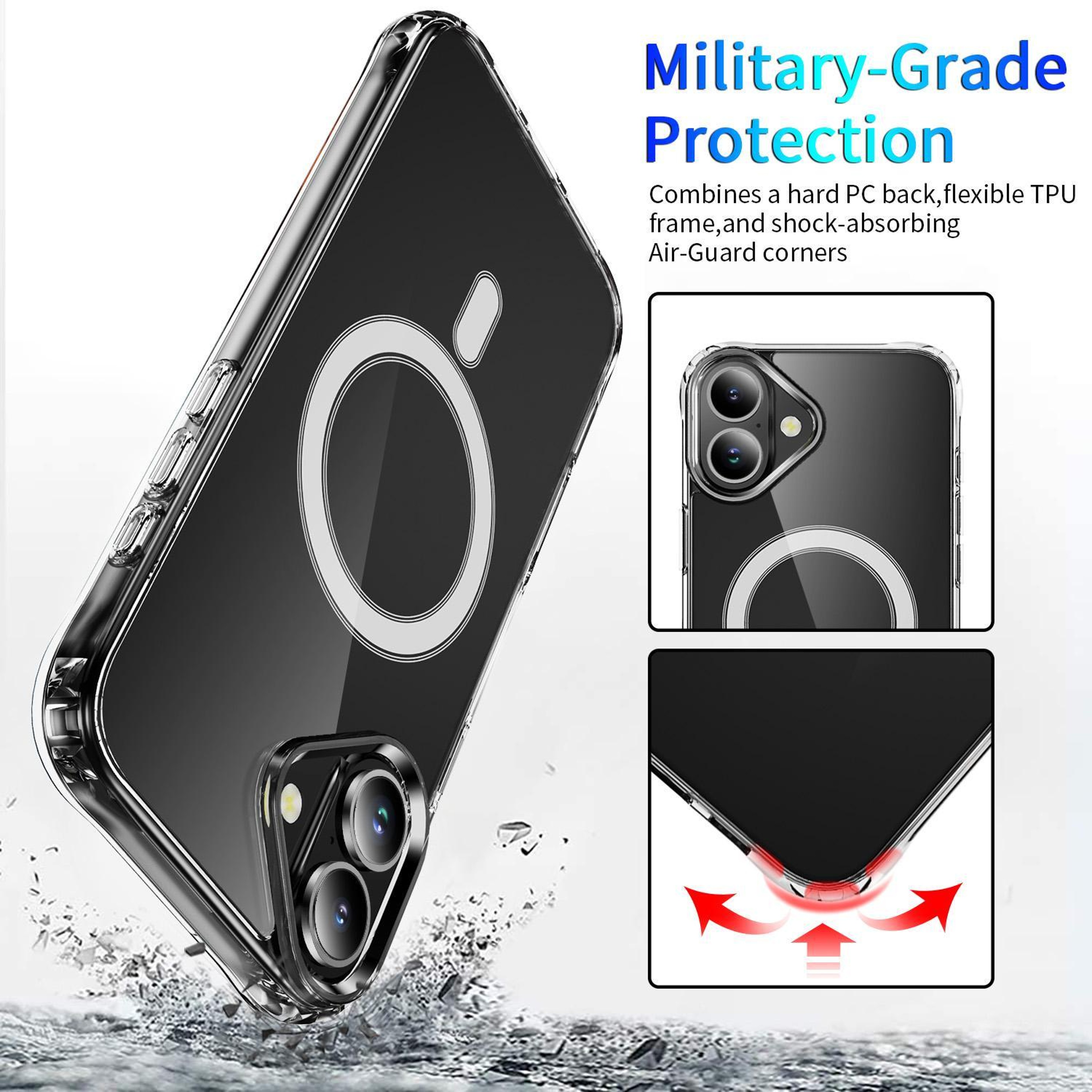iPhone 18 Clear MagSafe Case with Four-Corner Airbag Shock Protection – view 7