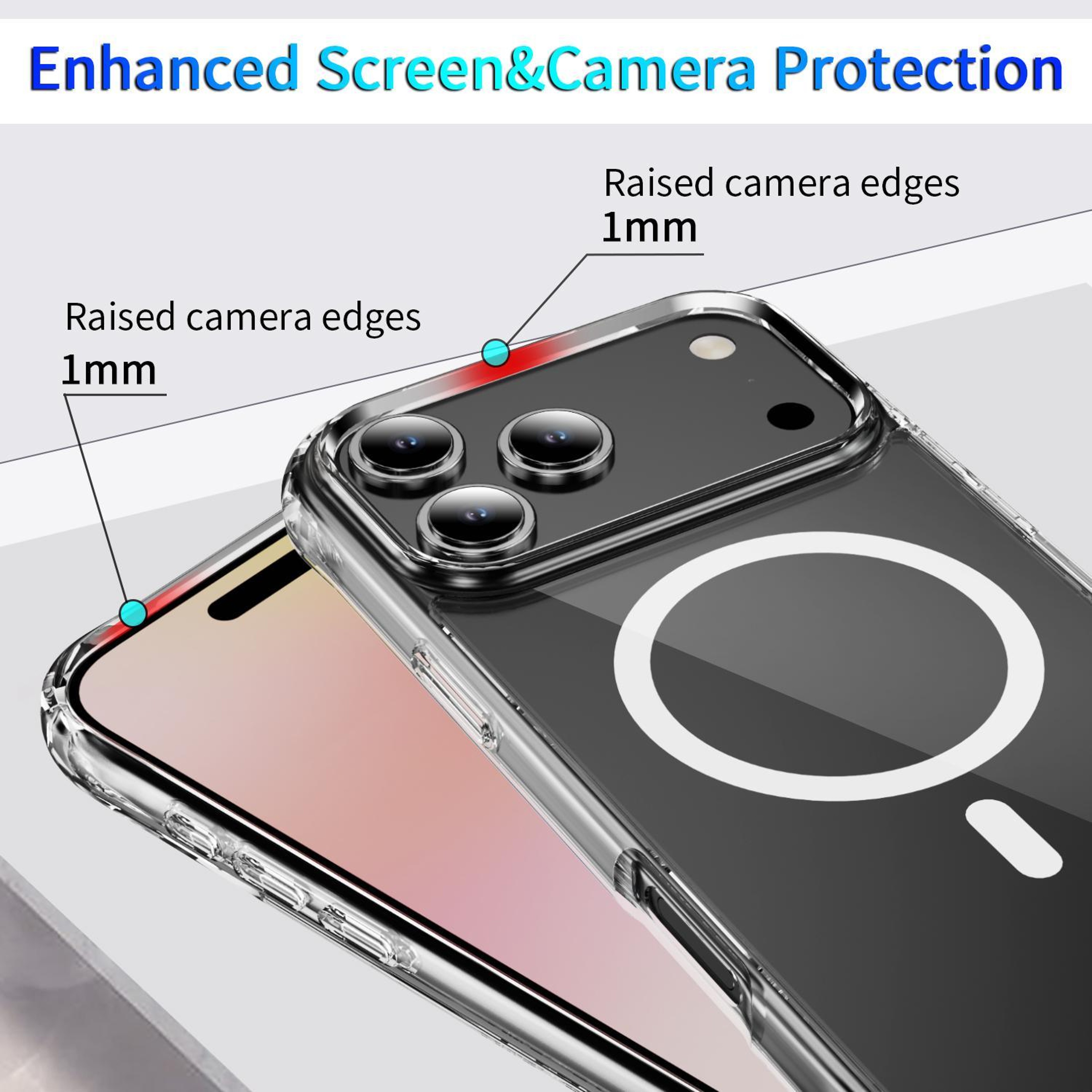iPhone 18 Pro Clear MagSafe Case with Air-Cushion Corner Protection – view 6