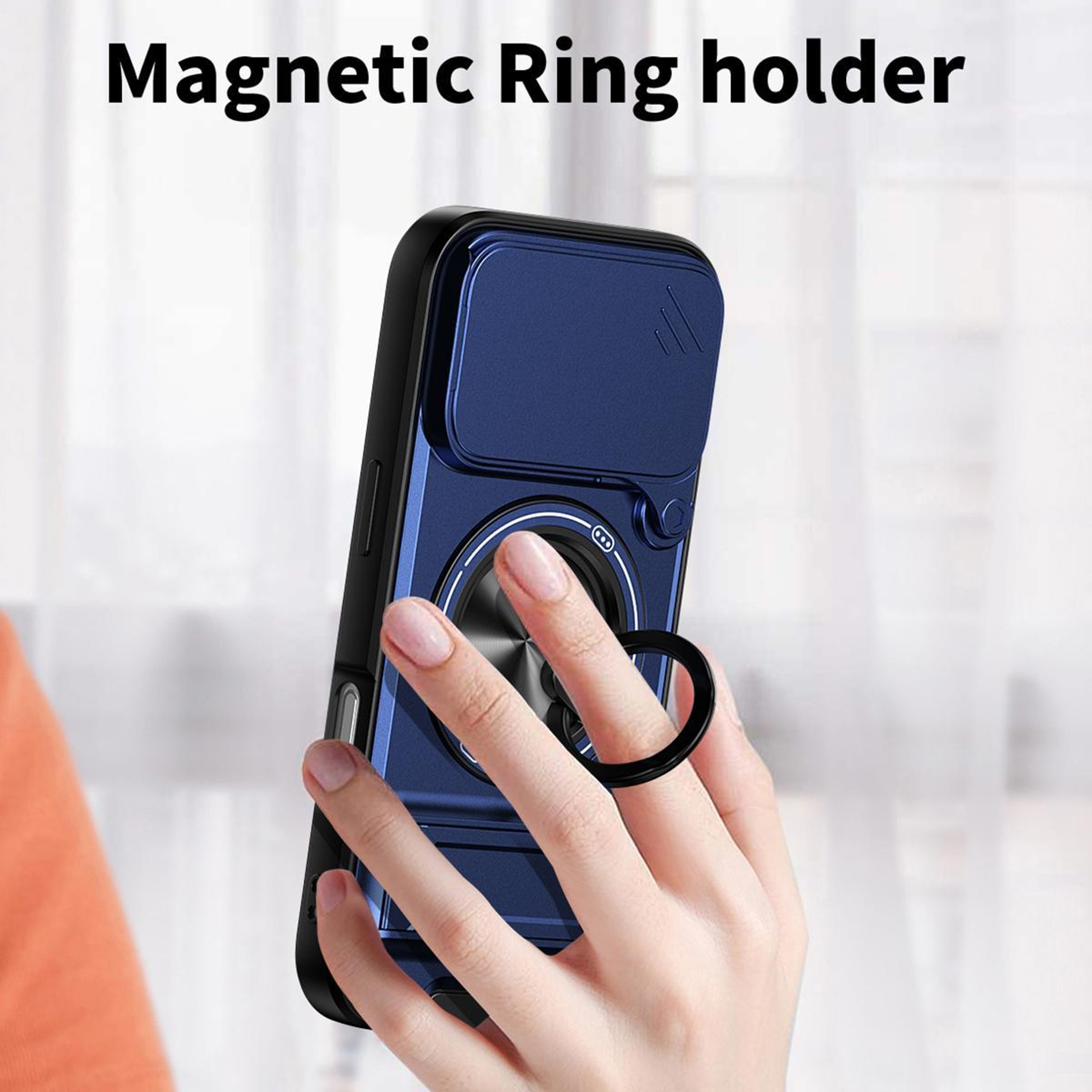IPhone 18 Pro Max Magnetic Shockproof Case With Sliding Camera Cover And Kickstand 4