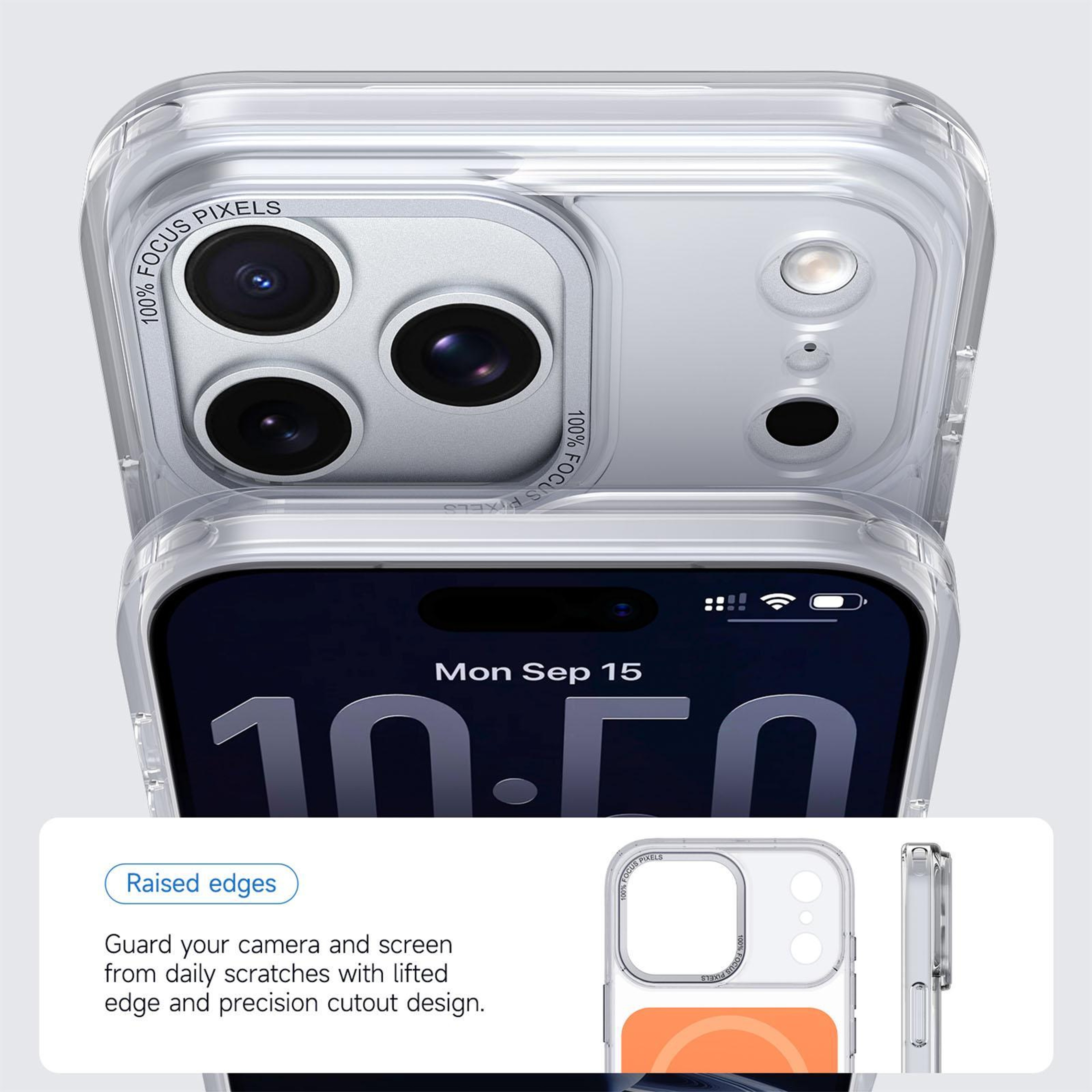 Kalebol IPhone 18 Pro Max MagSafe Clear Magnetic Case With N52 Magnet  Metal Camera Guard 4