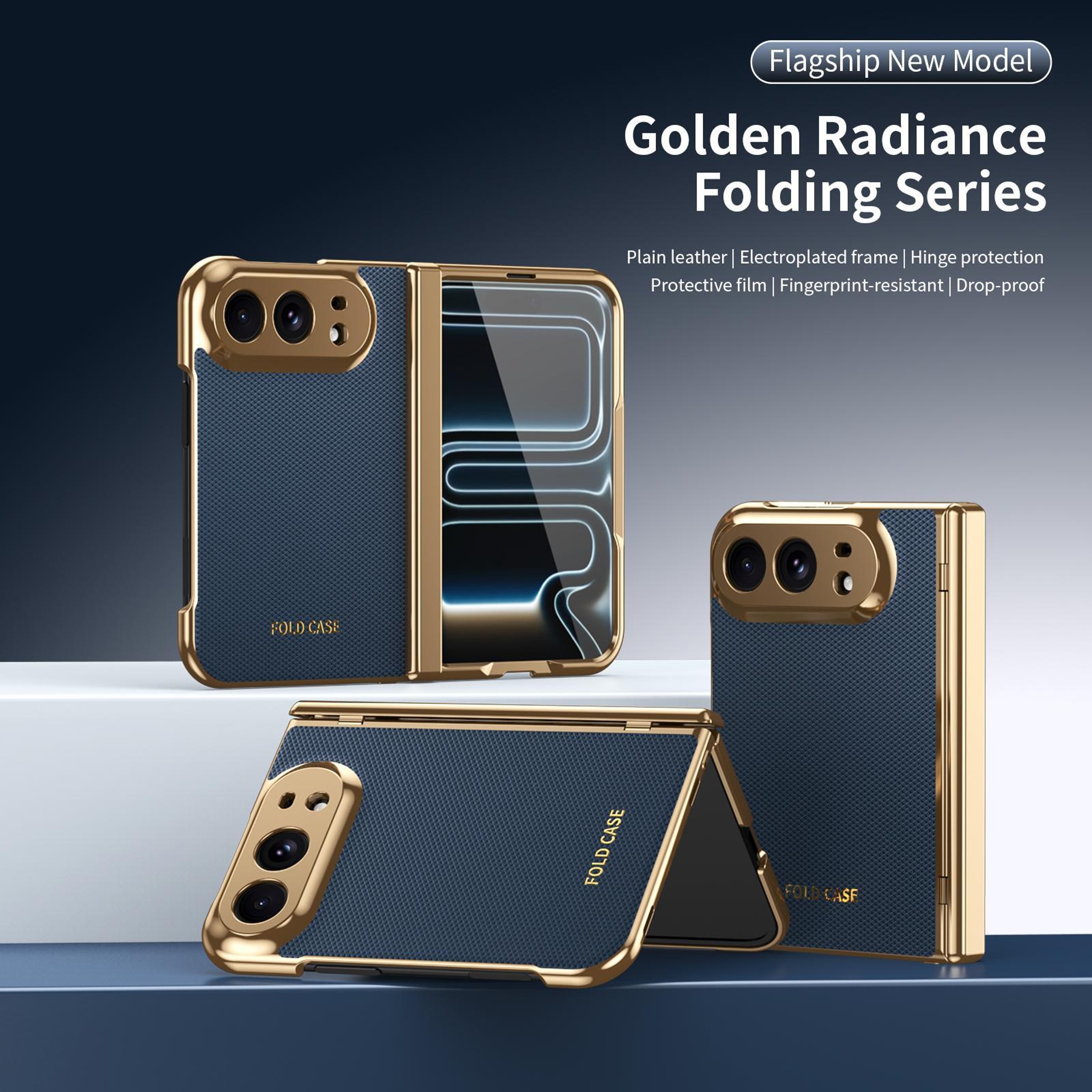 Premium iPhone Duo Case with Vegan Leather, Tempered Glass and Hinge Protection – view 9
