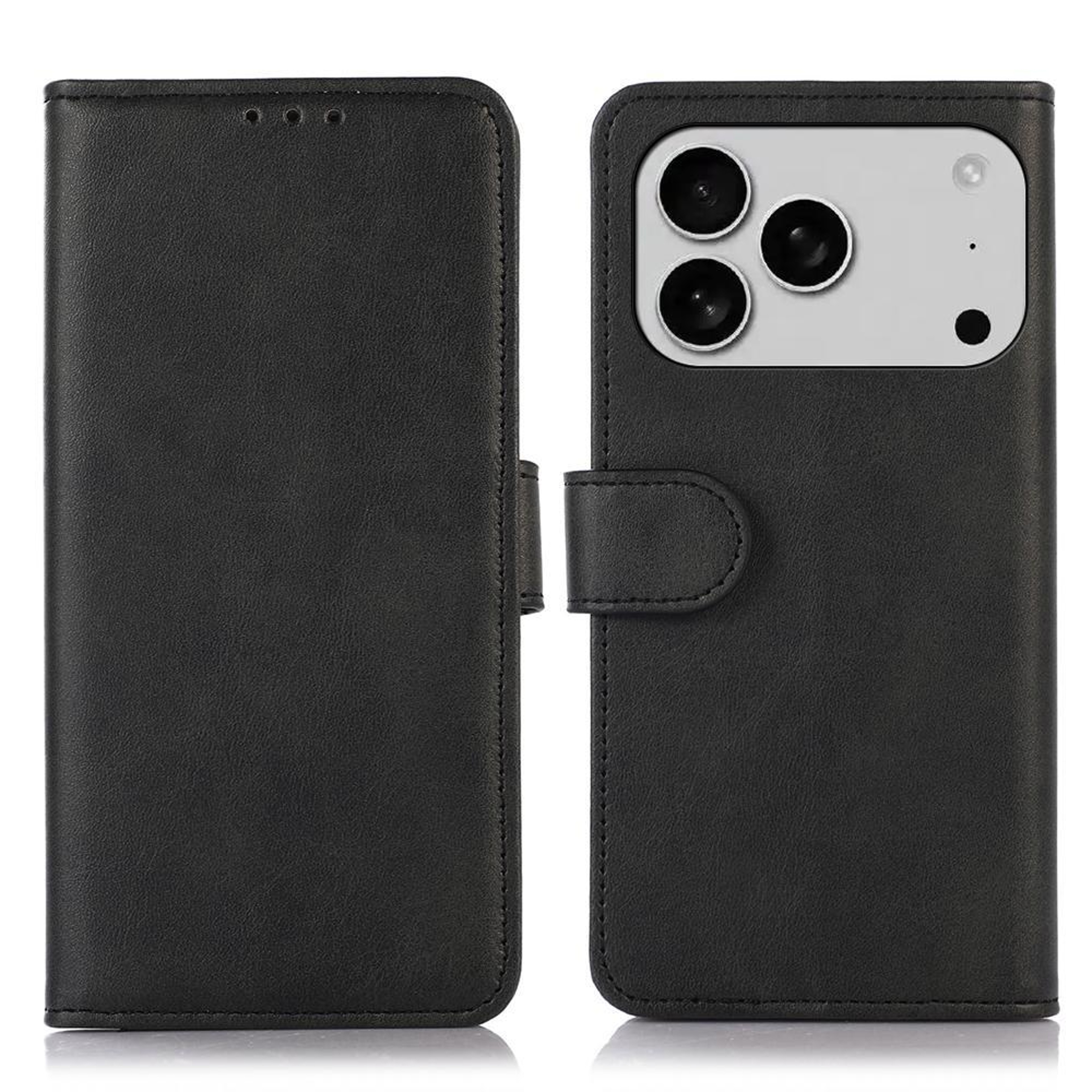IPhone 18 Pro Max Wallet Case With CowTexture PU Leather Card Holder And Kickstand 0