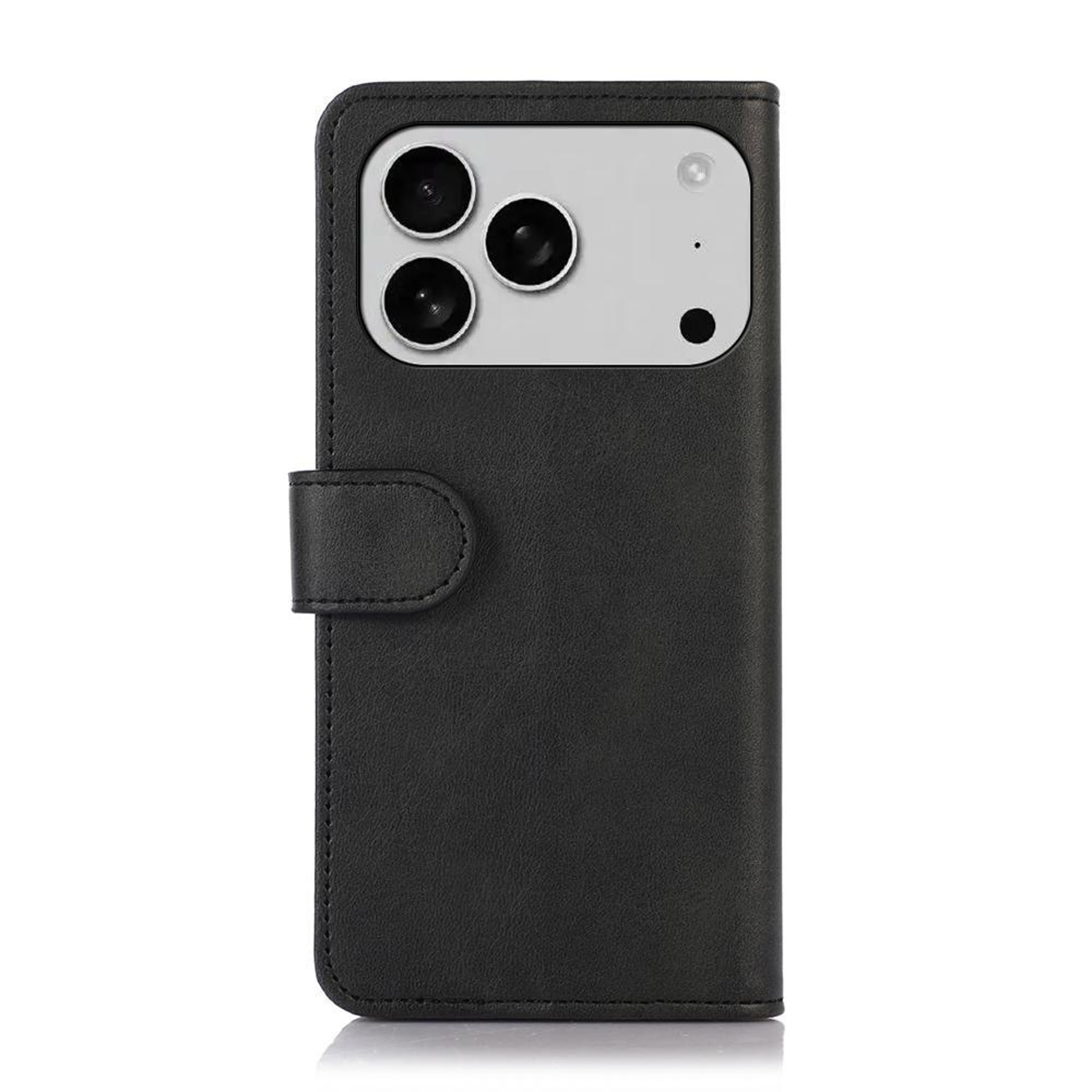 IPhone 18 Pro Max Wallet Case With CowTexture PU Leather Card Holder And Kickstand 3