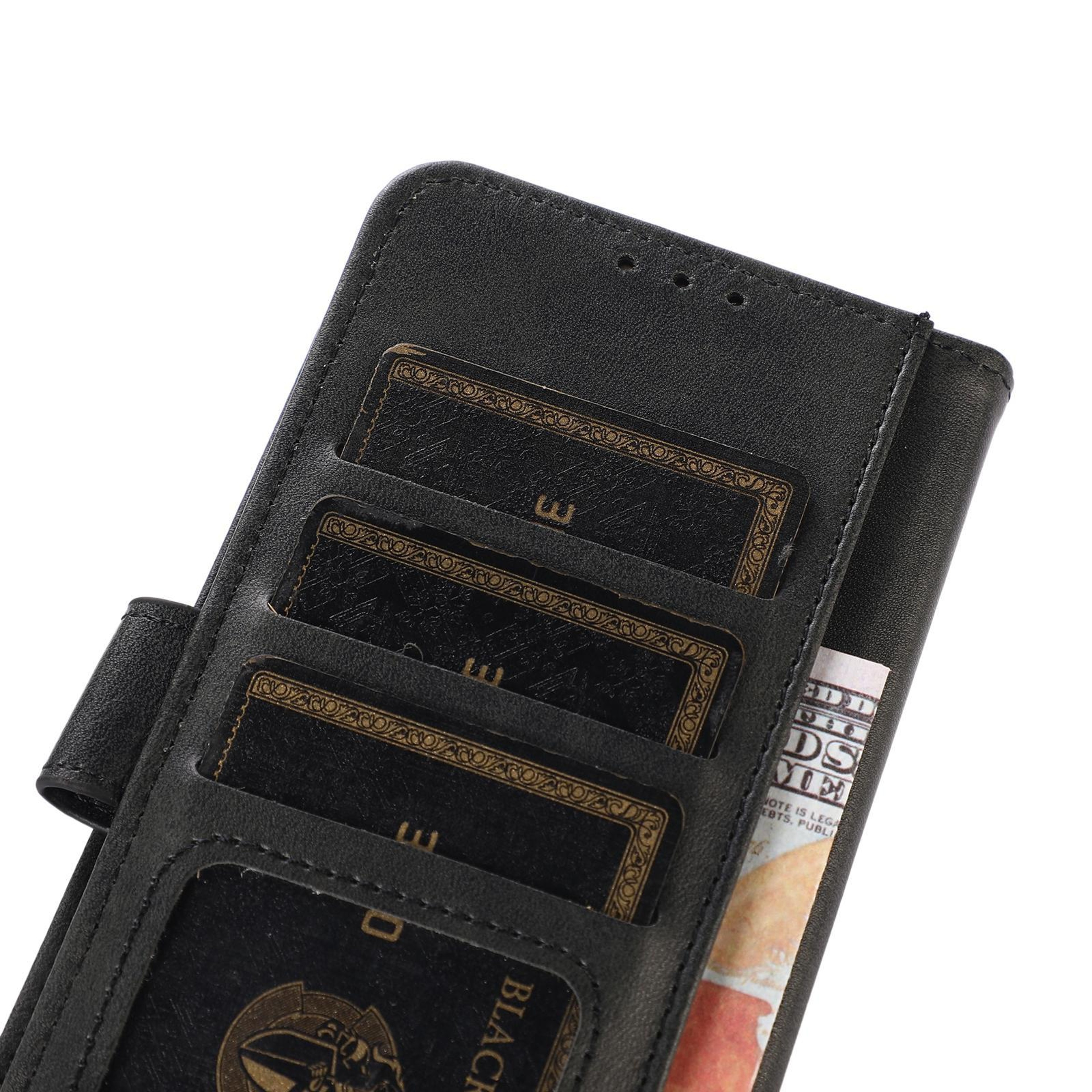 IPhone 18 Pro Max Wallet Case With CowTexture PU Leather Card Holder And Kickstand 5