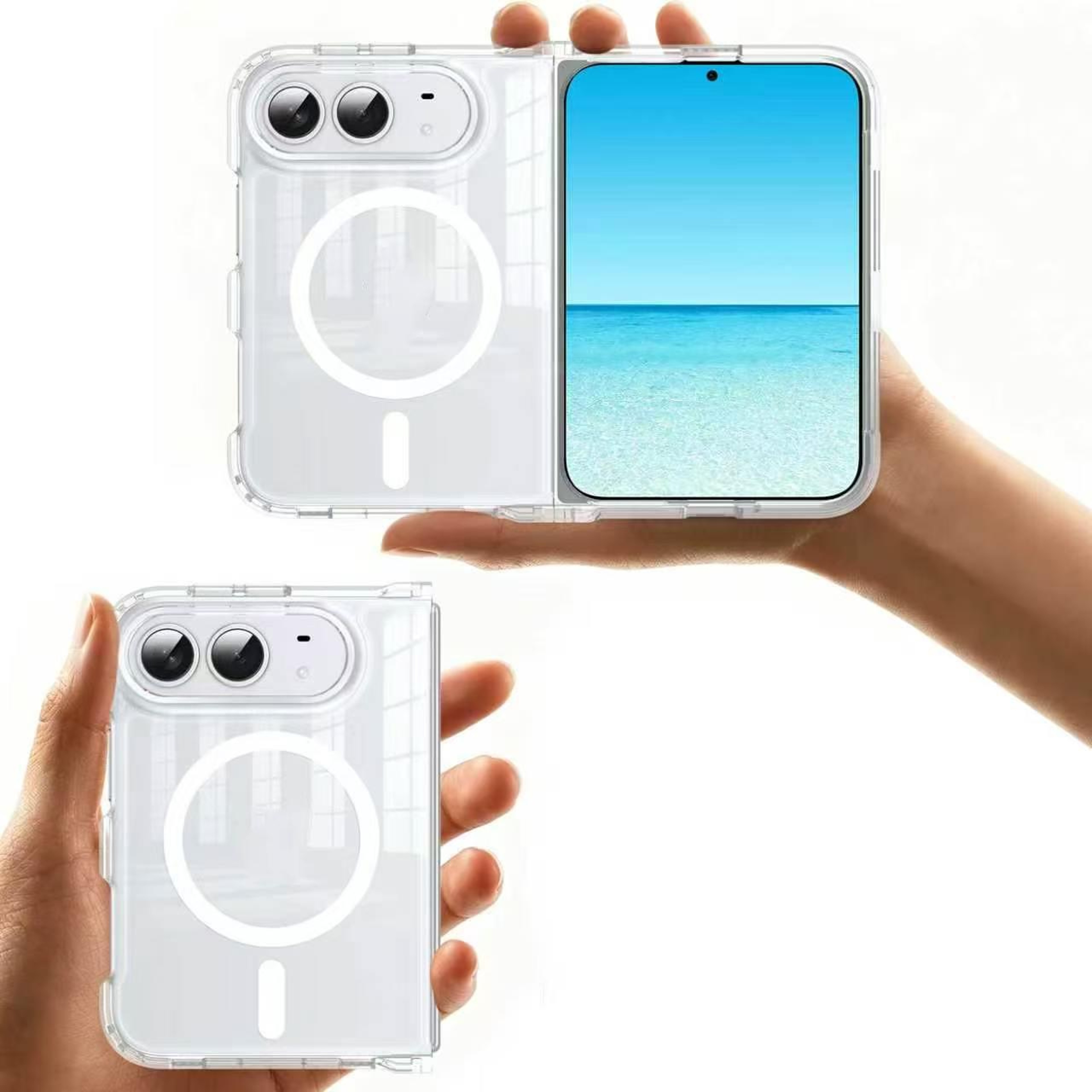 Crystal Clear iPhone Duo Magnetic Case with Shockproof TPU Protection – view 2