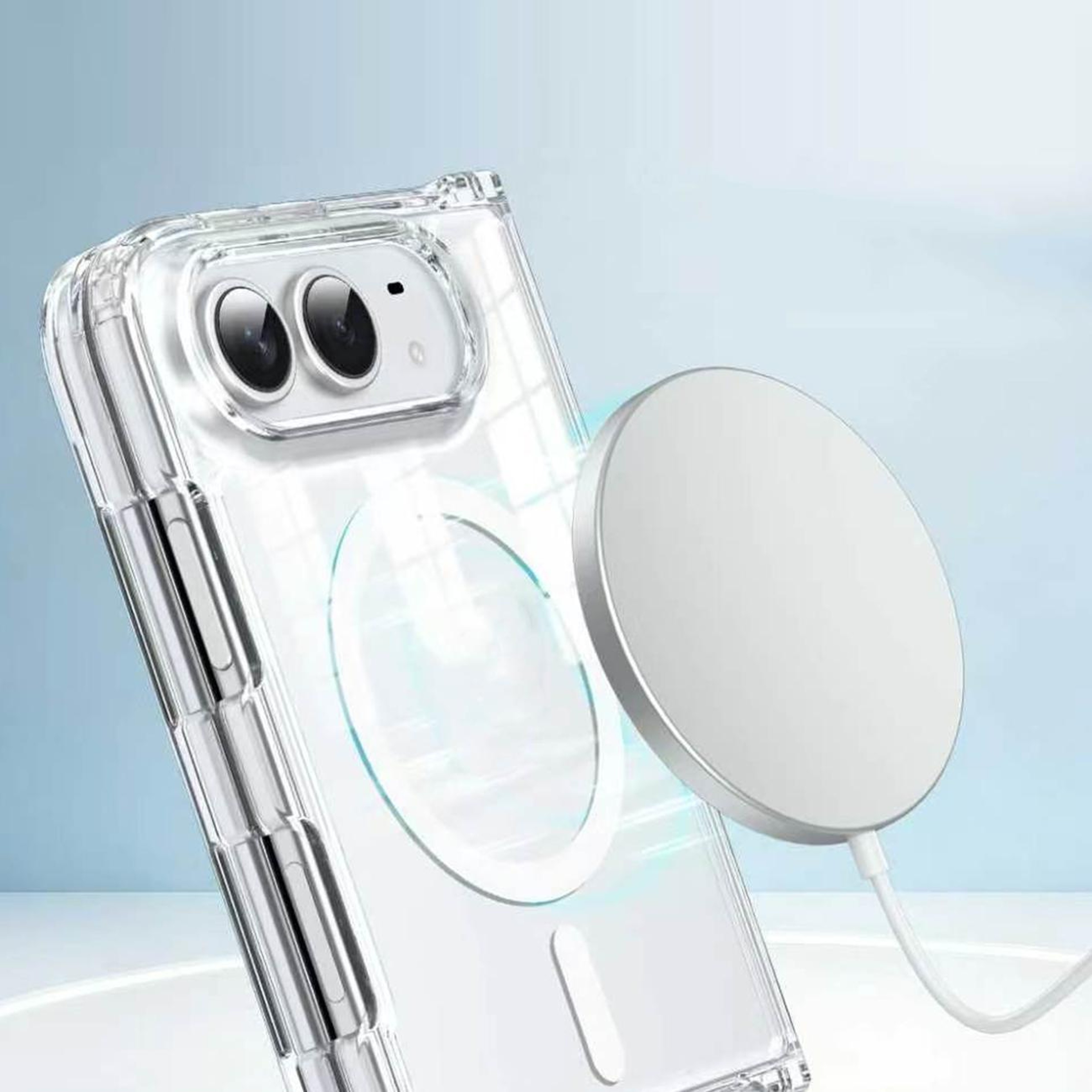 Crystal Clear iPhone Duo Magnetic Case with Shockproof TPU Protection – view 3