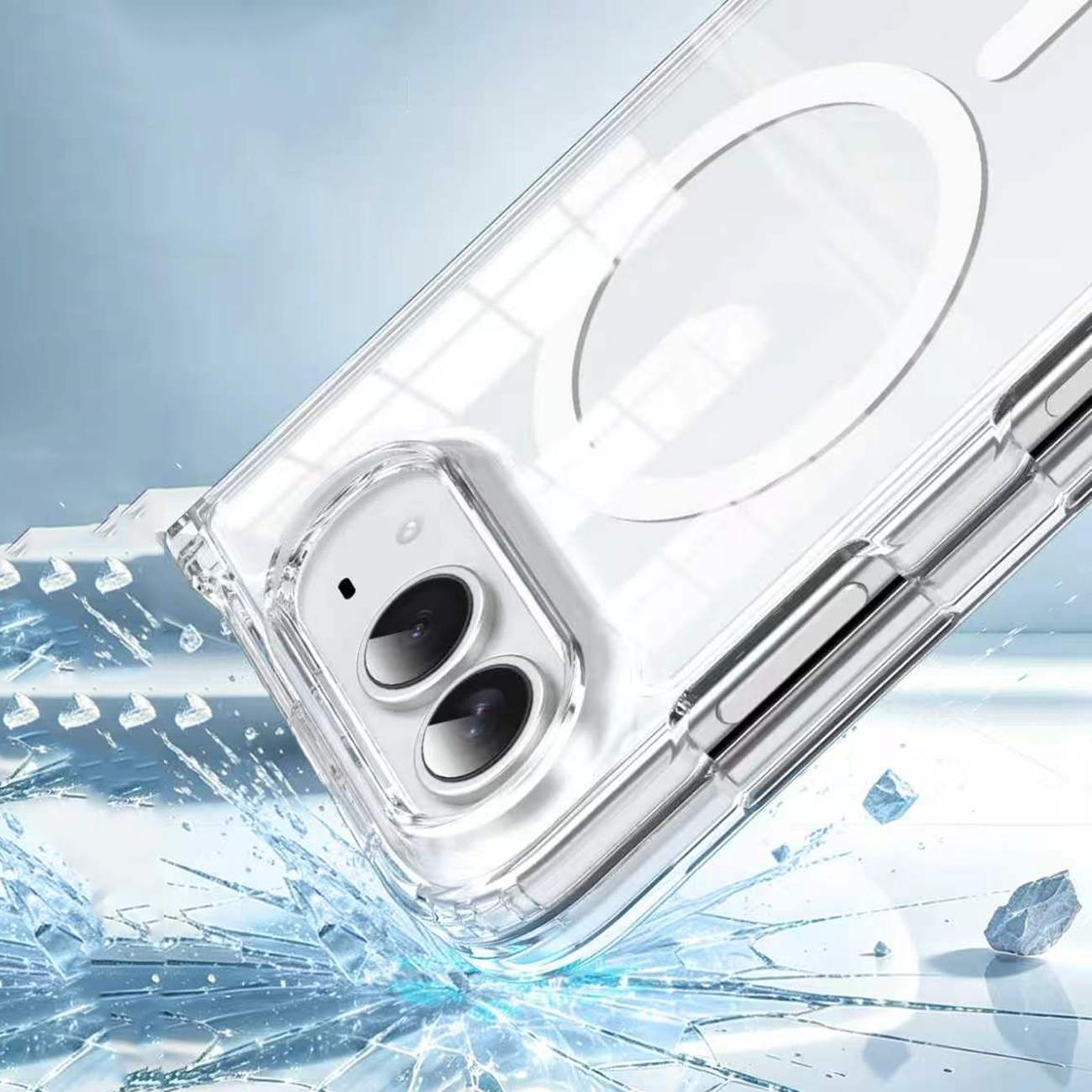 Crystal Clear iPhone Duo Magnetic Case with Shockproof TPU Protection – view 5
