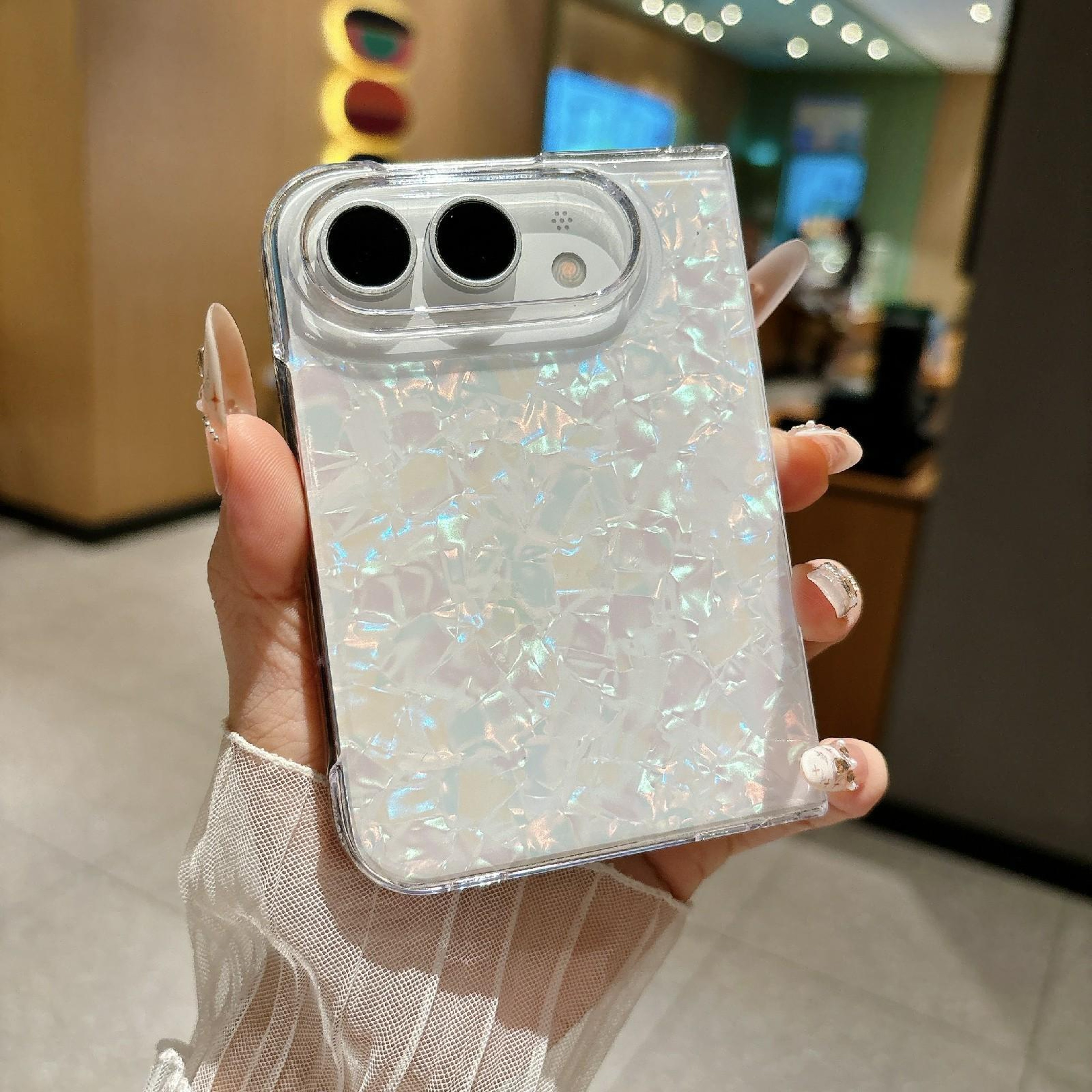 Colorful White iPhone Duo Slim Hard PC Protective Case with Raised Edges – view 2