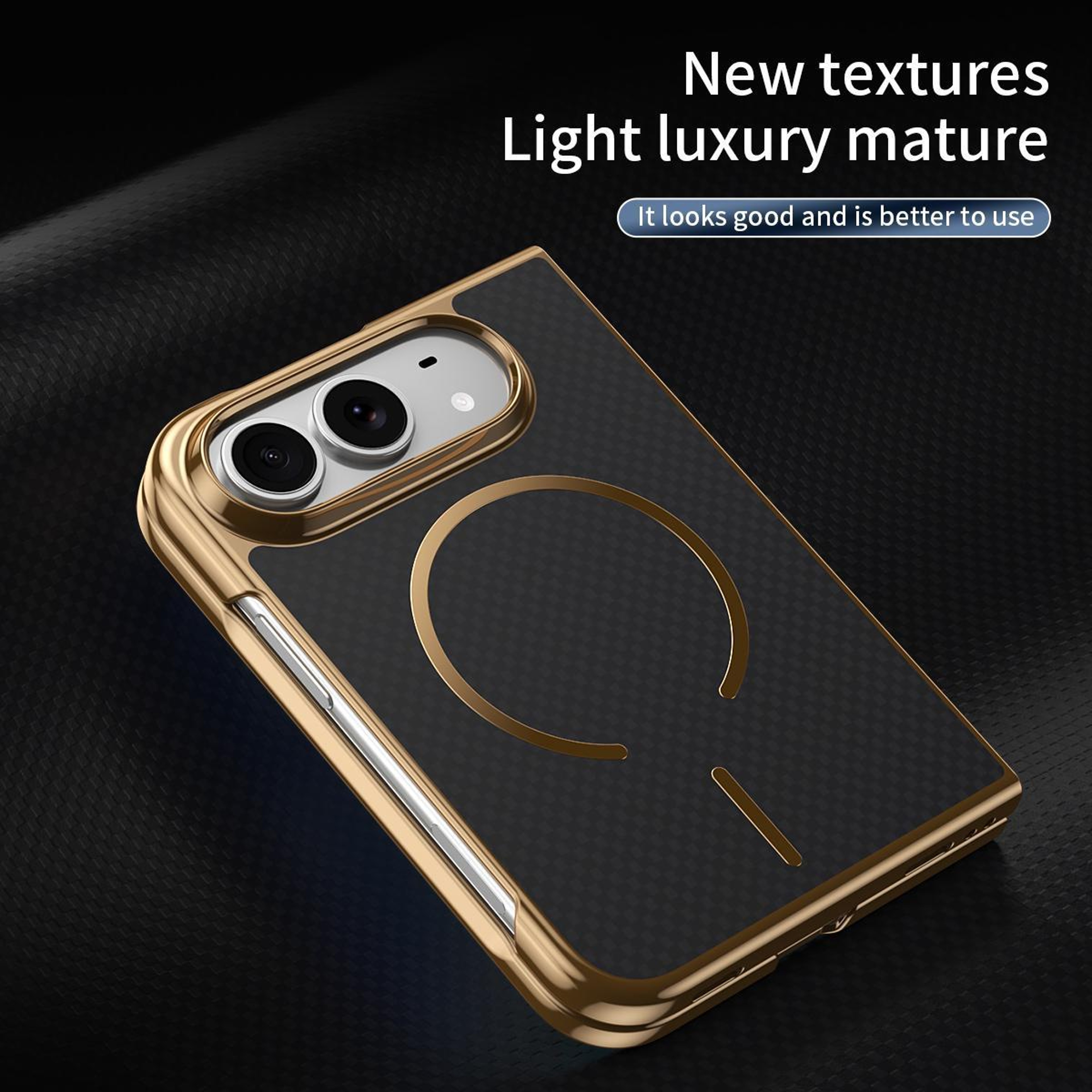 iPhone Duo Magnetic Case with Kevlar Texture and Built-In Tempered Glass – view 3