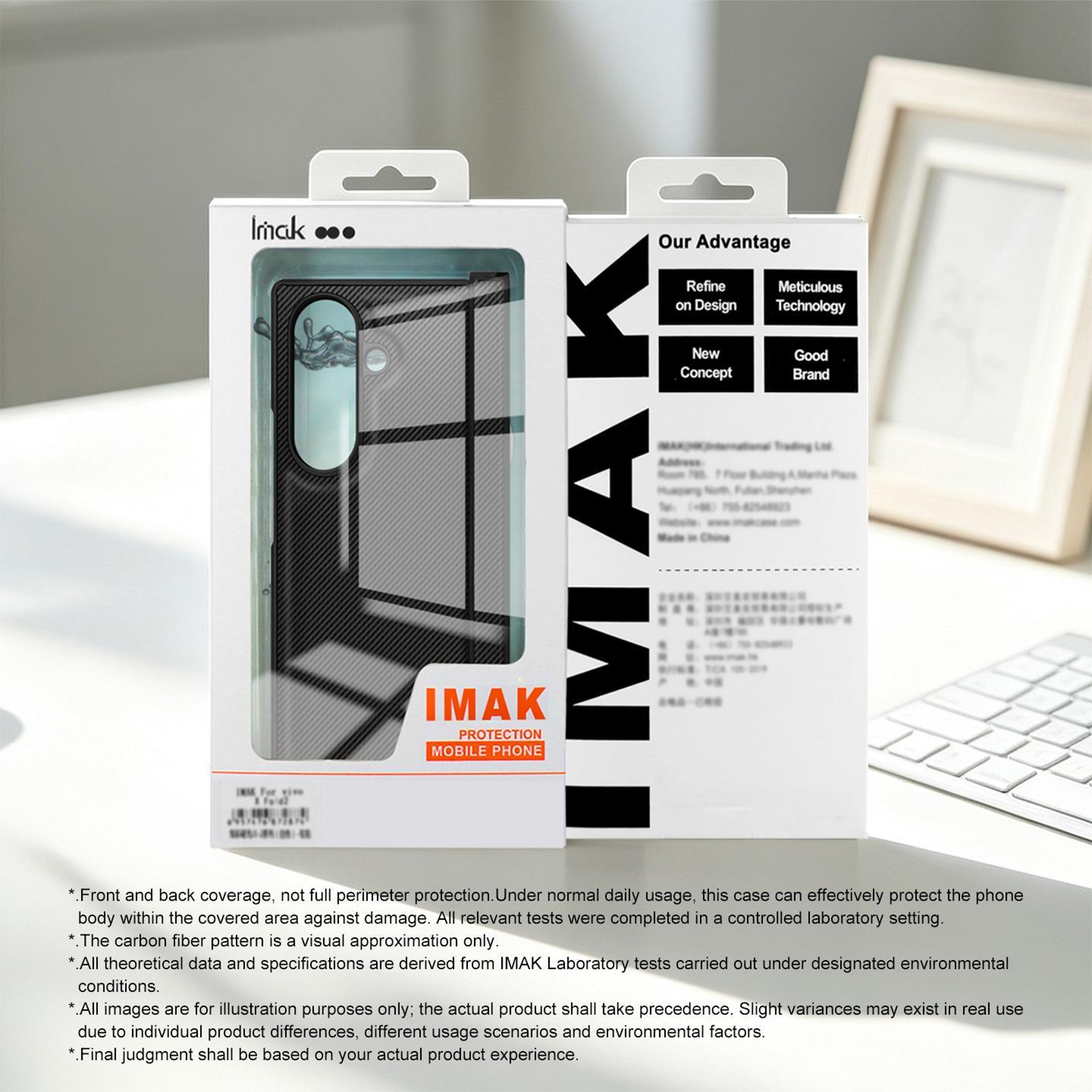 imak Ruiyi iPhone Duo Case with Carbon Fiber Texture PU Leather and Slim Protective Shell – view 7
