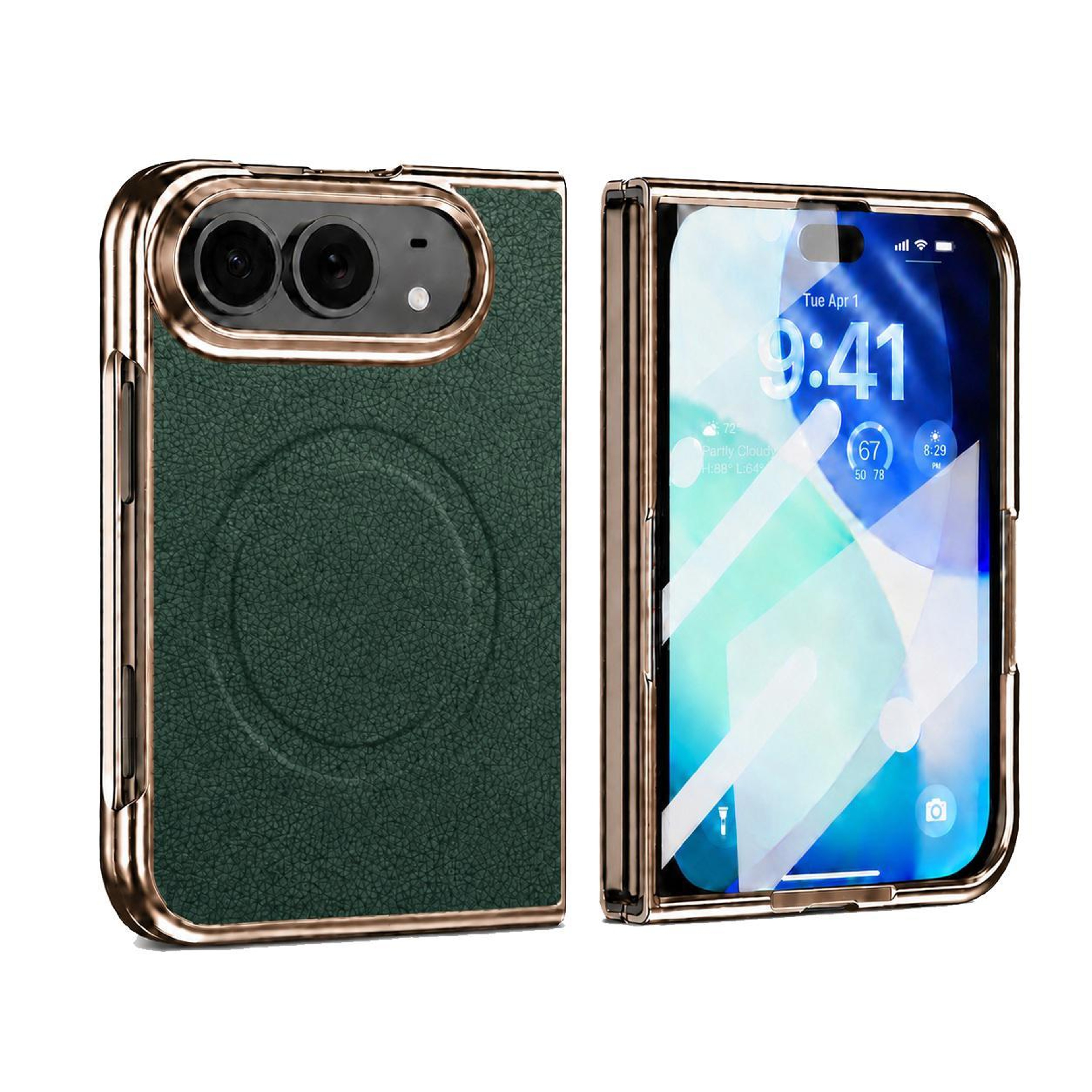 iPhone Duo Magnetic Case with Built-In Screen Protector and Lychee Texture Grip – view 10