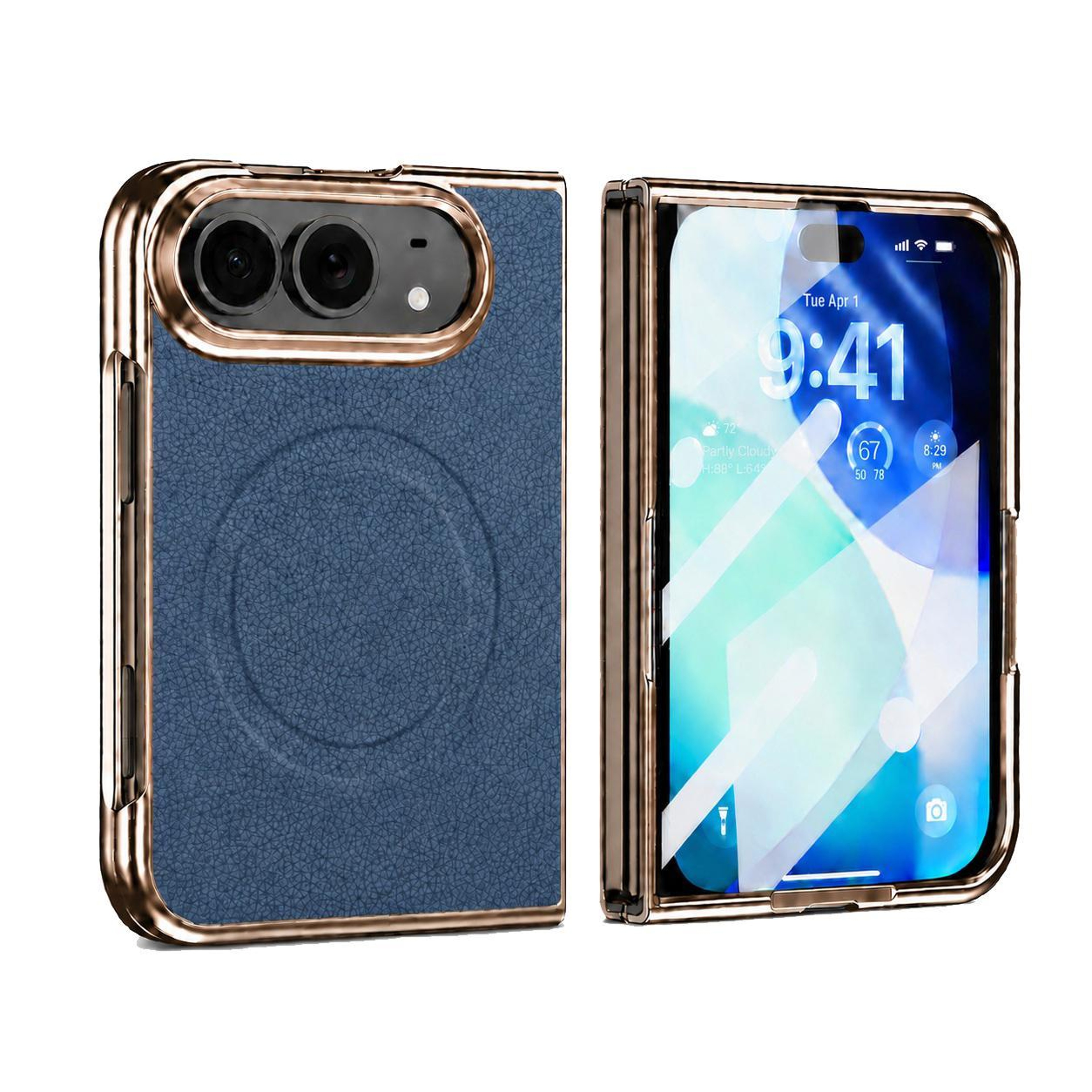 iPhone Duo Magnetic Case with Built-In Screen Protector and Lychee Texture Grip – view 11