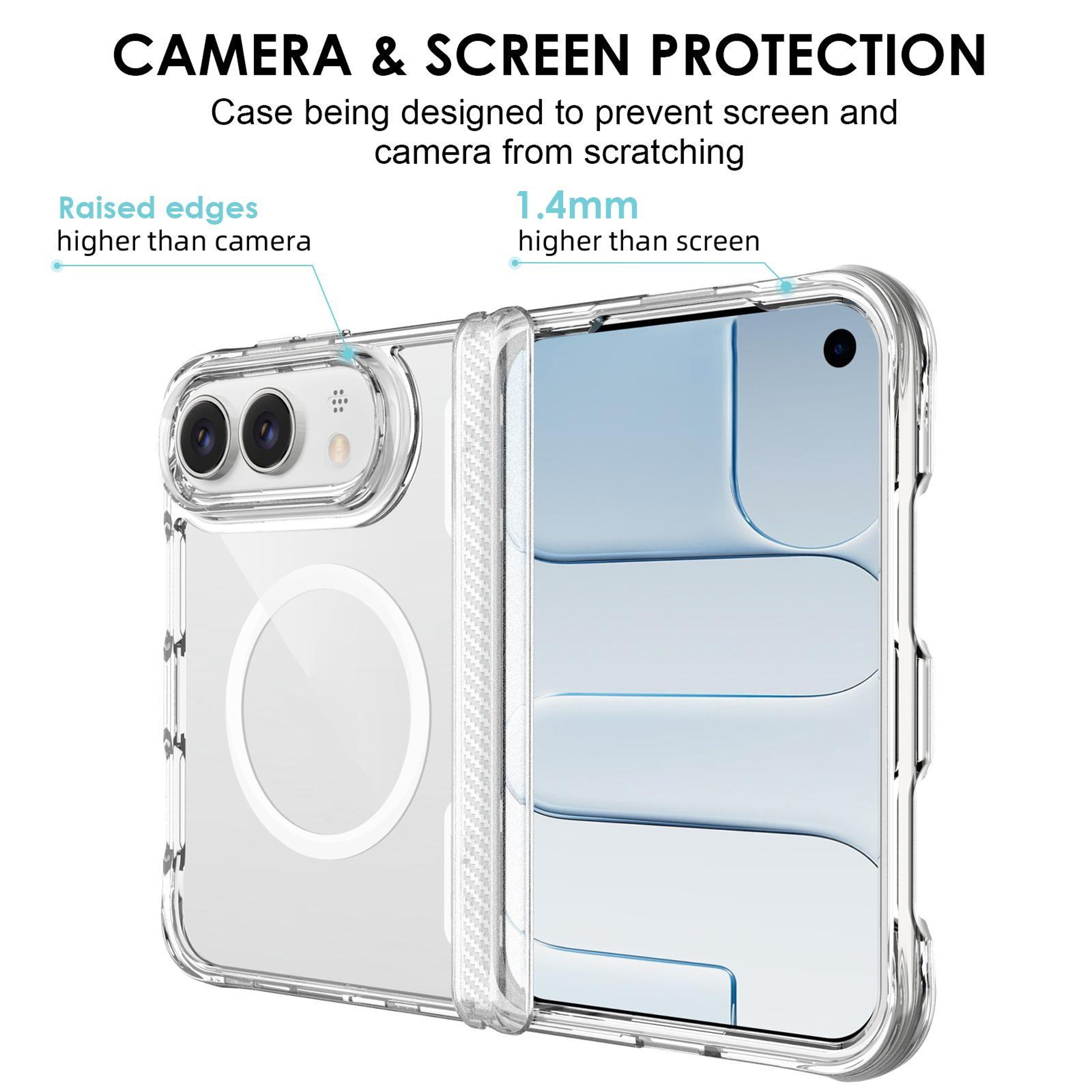 iPhone Duo Clear Magnetic Shockproof TPU PC Hybrid Case – view 5