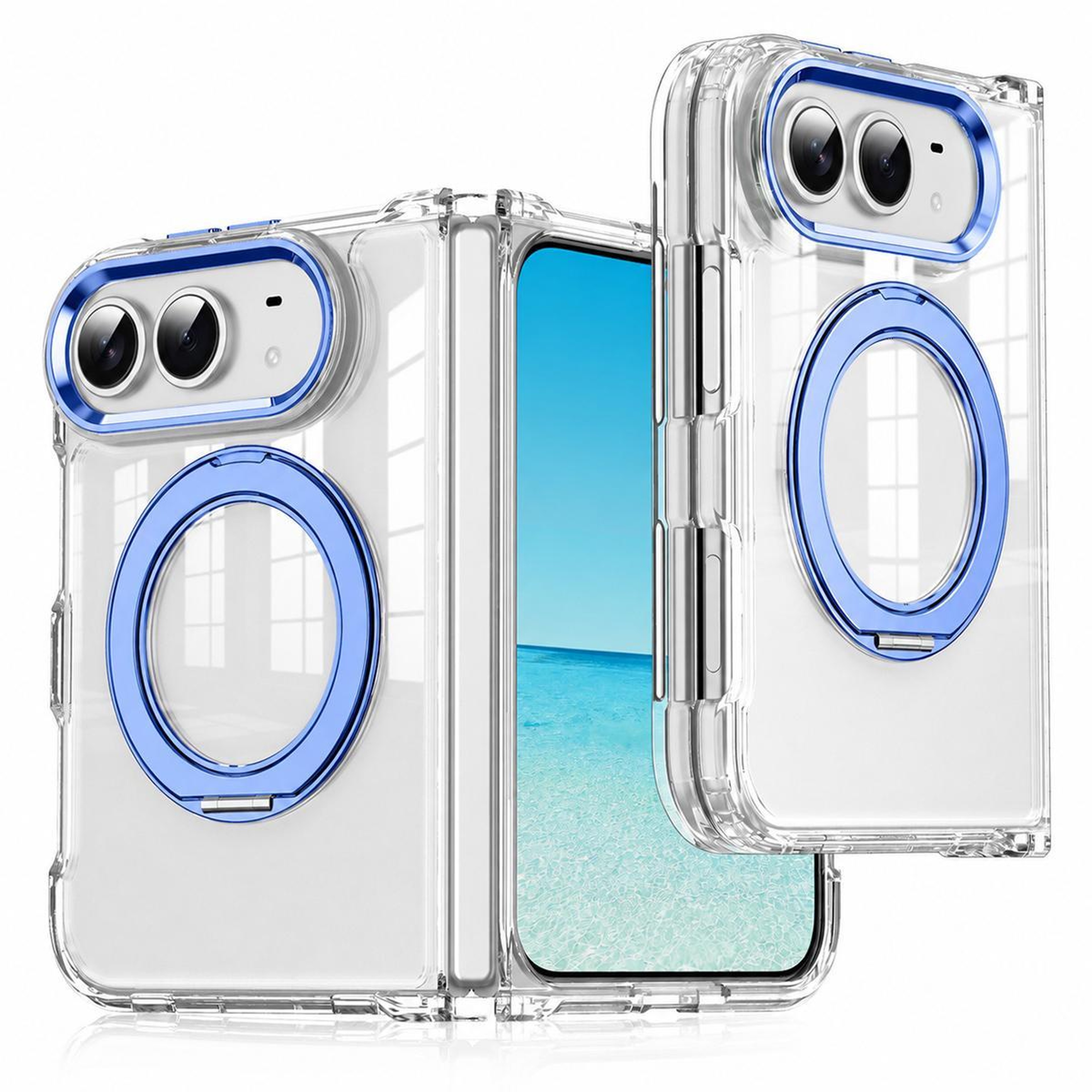 XDcase Clear Magnetic iPhone Duo Case with 360° Rotating Stand – view 1