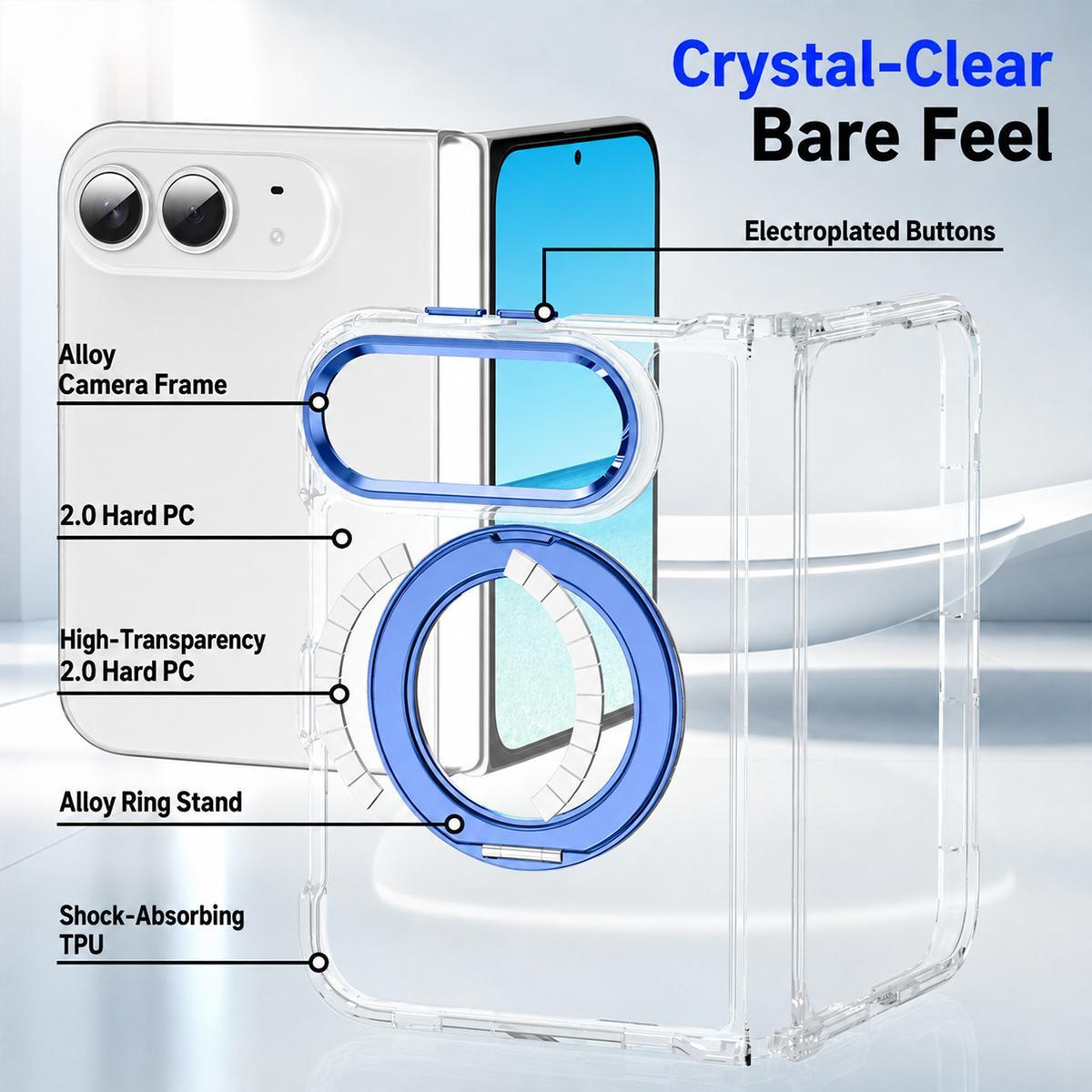 XDcase Clear Magnetic iPhone Duo Case with 360° Rotating Stand – view 14