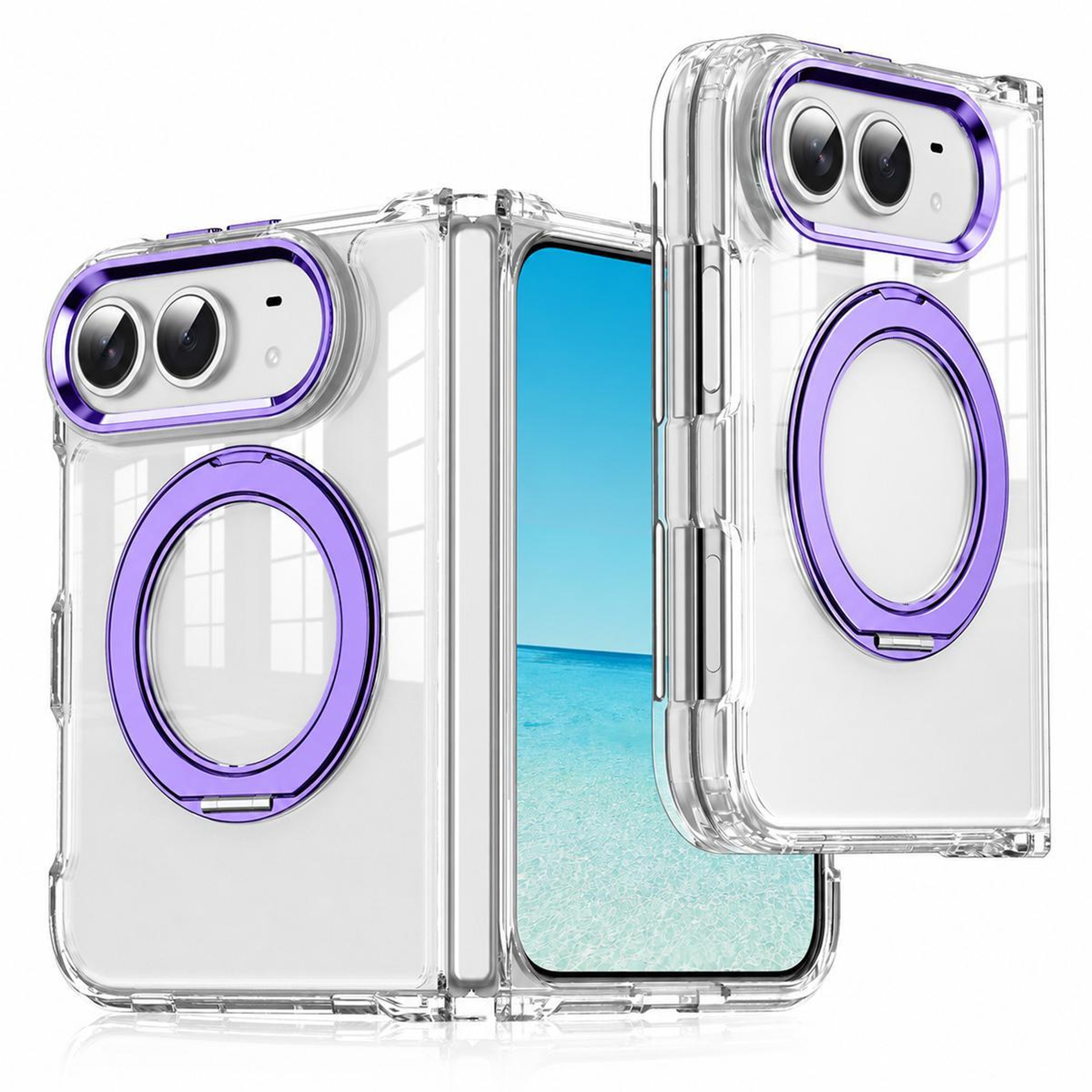 XDcase Clear Magnetic iPhone Duo Case with 360° Rotating Stand – view 3