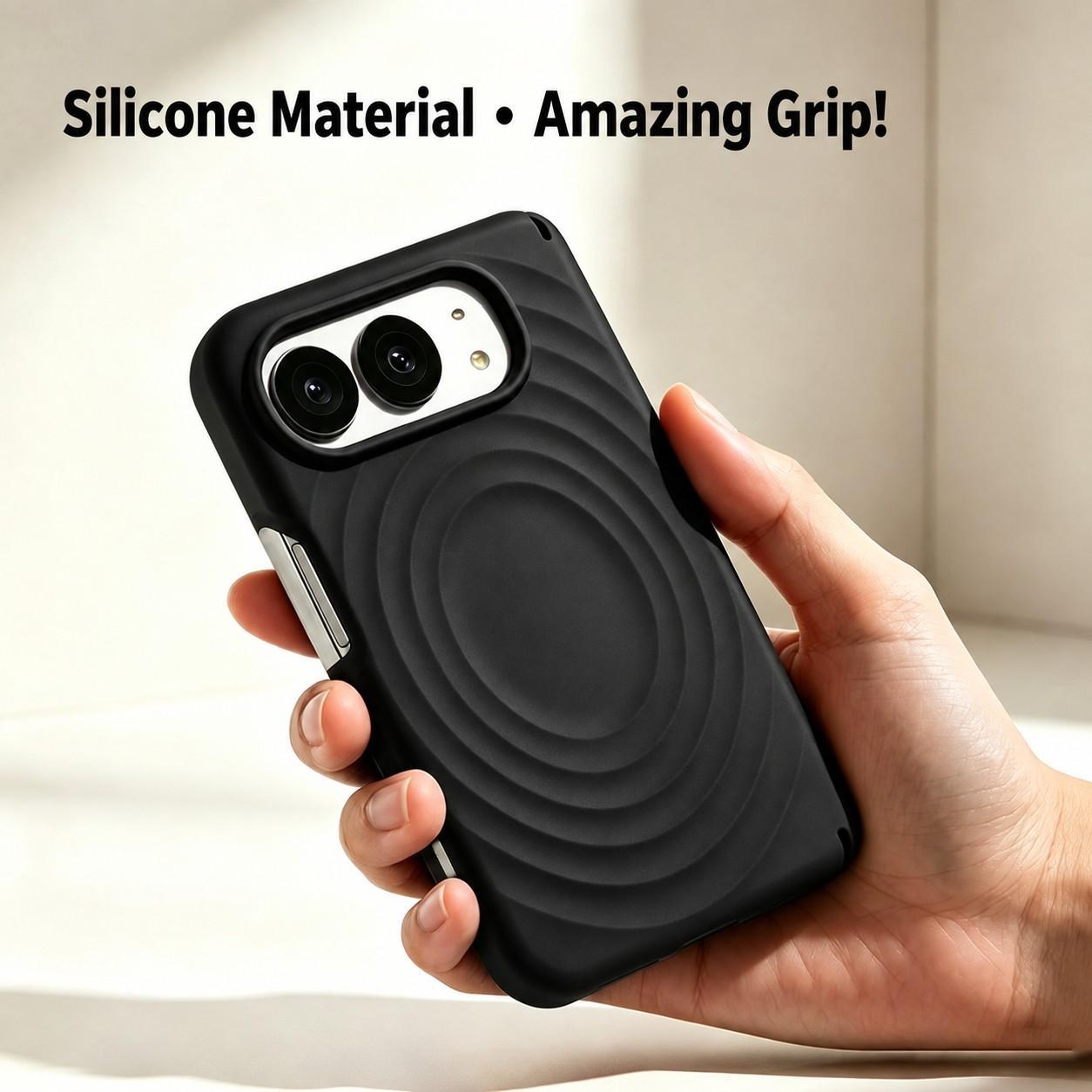 Duo Dual Axis Magnetic iPhone Case with Liquid Silicone Wave Design and Adjustable Stand – view 17