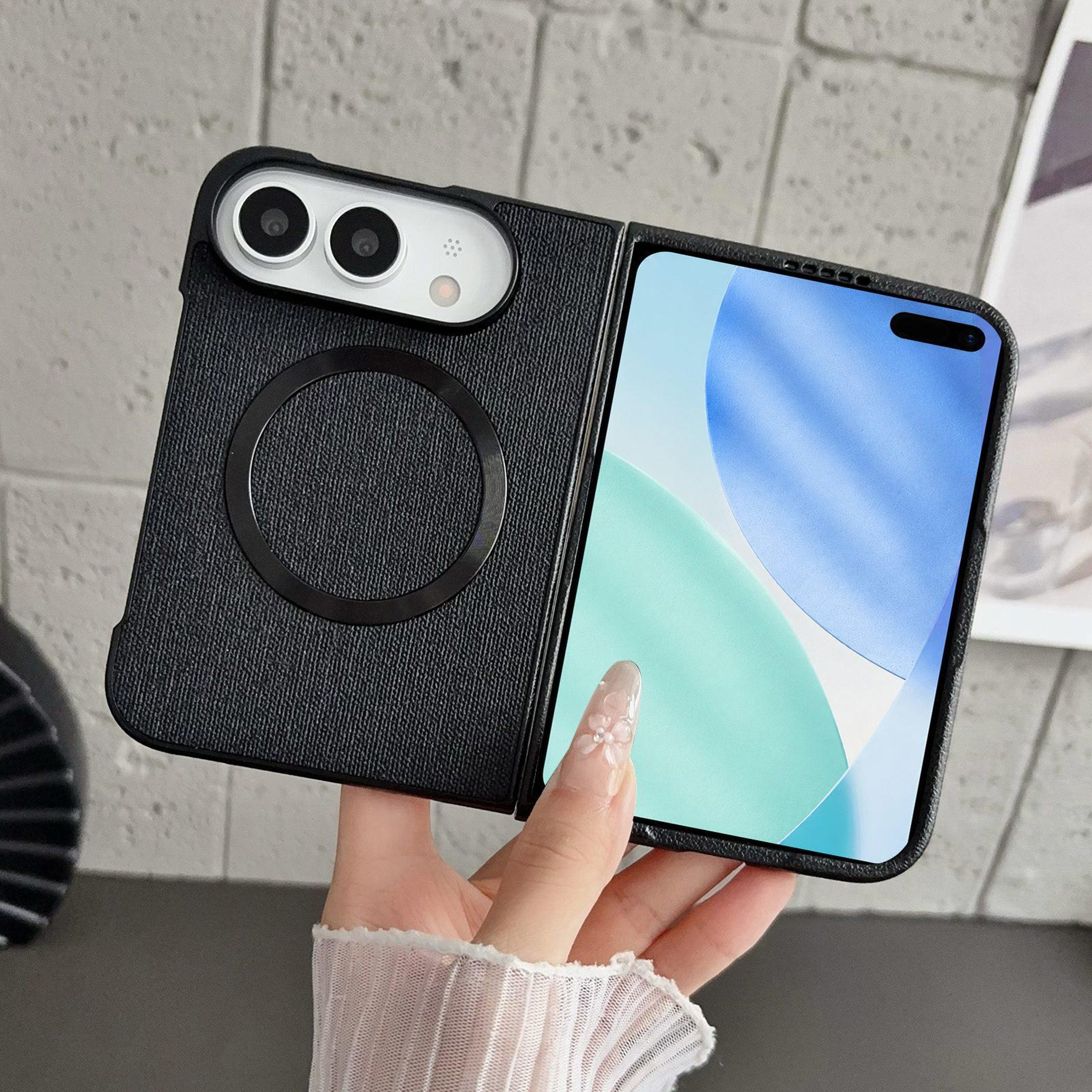 MagSafe Case For IPhone Duo With Cloth Texture And Magnetic Wireless Charging 0