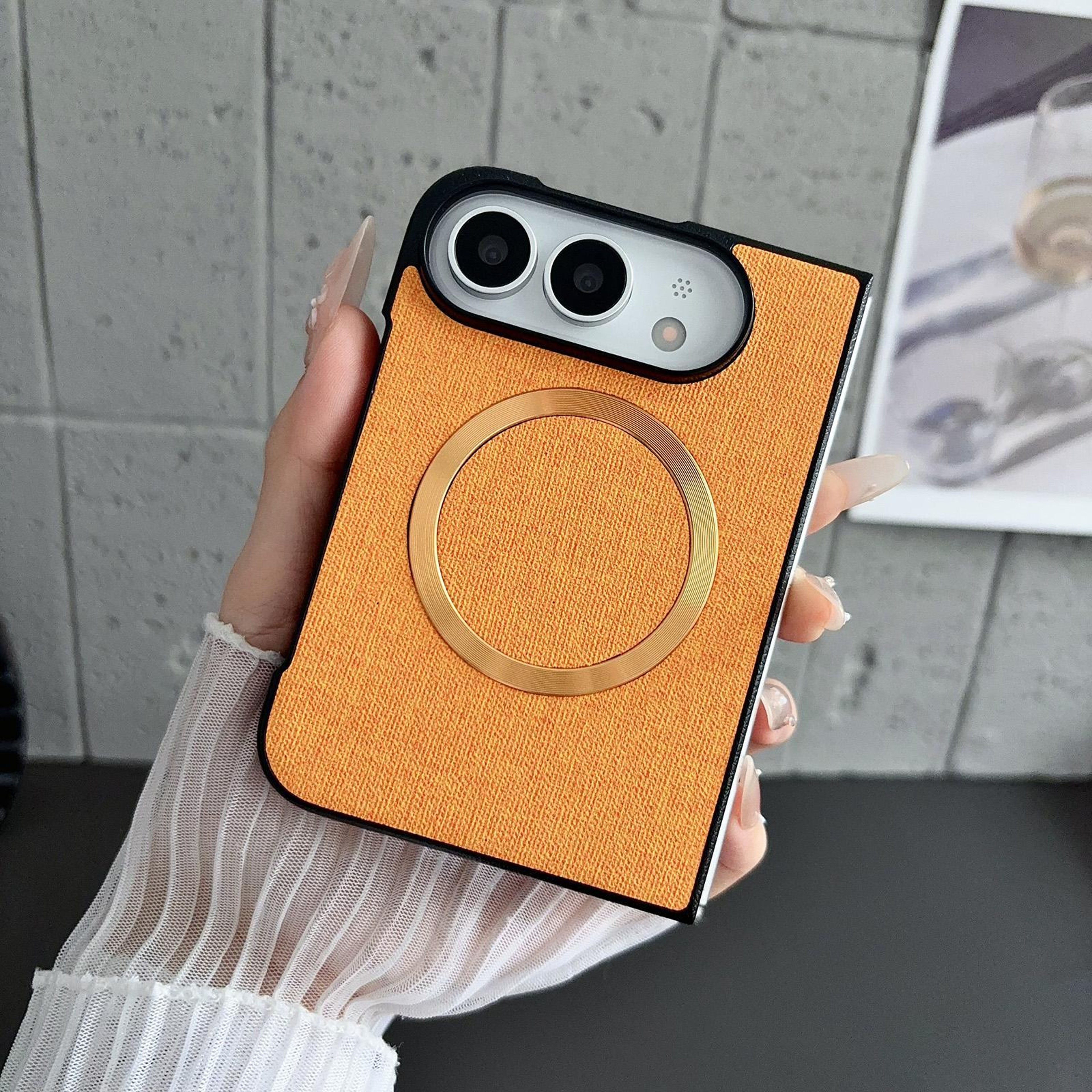 MagSafe Case For IPhone Duo With Cloth Texture And Magnetic Wireless Charging 3