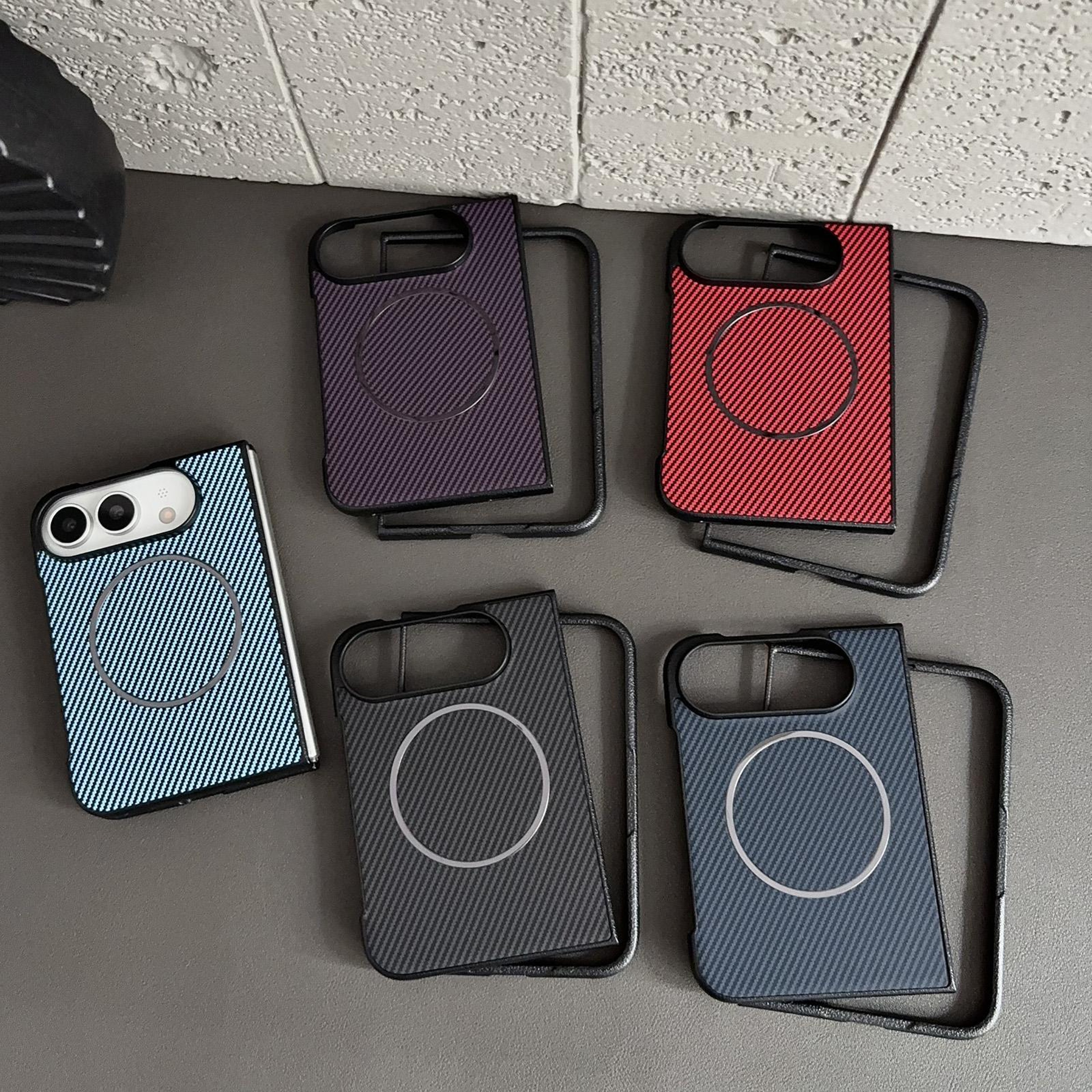 iPhone Duo Magnetic Case with Leather-Like Fiber Texture and Wireless Charging – view 2