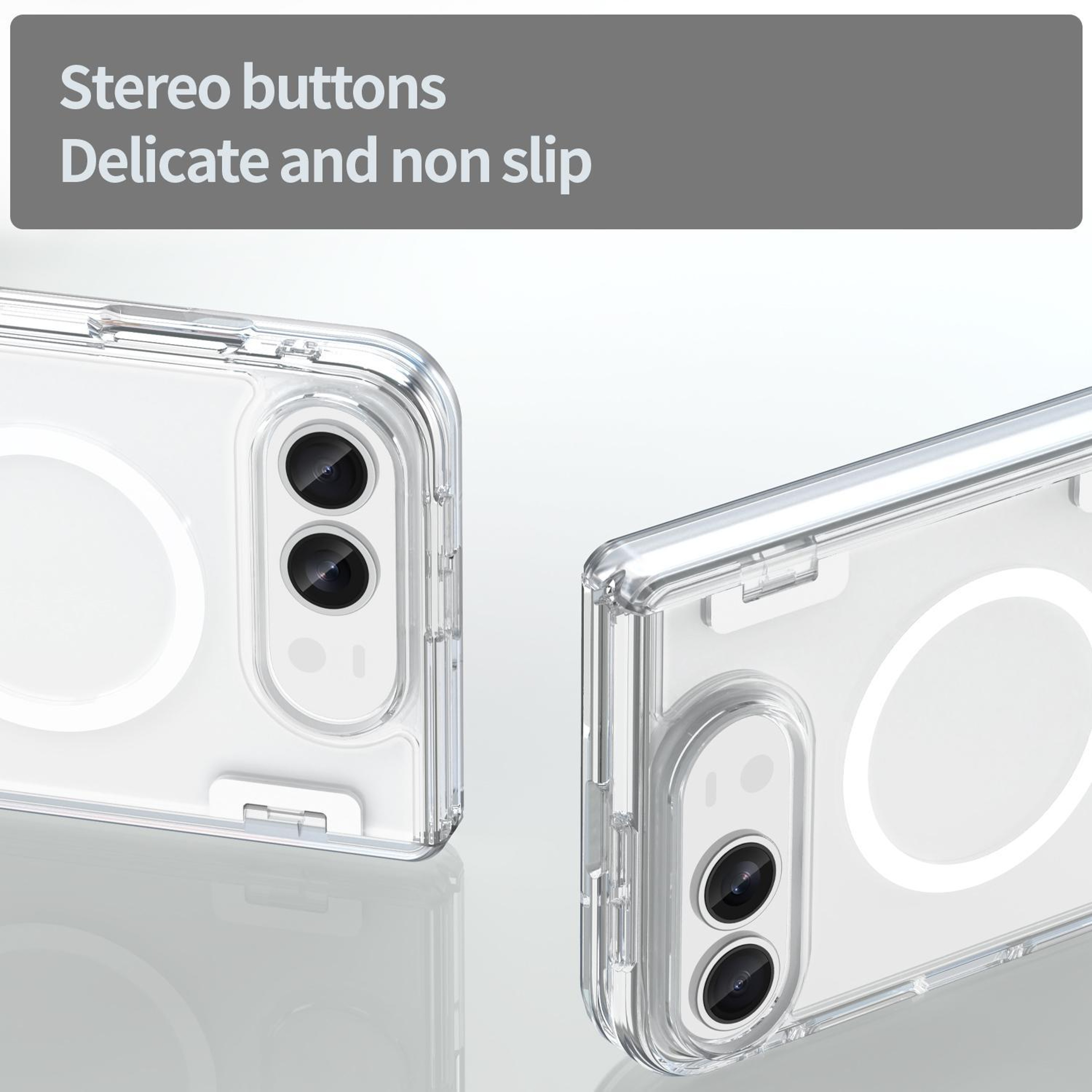 iPhone Duo Case Clear Magnetic Folding Cover with TPU PC Airbag Protection – view 4