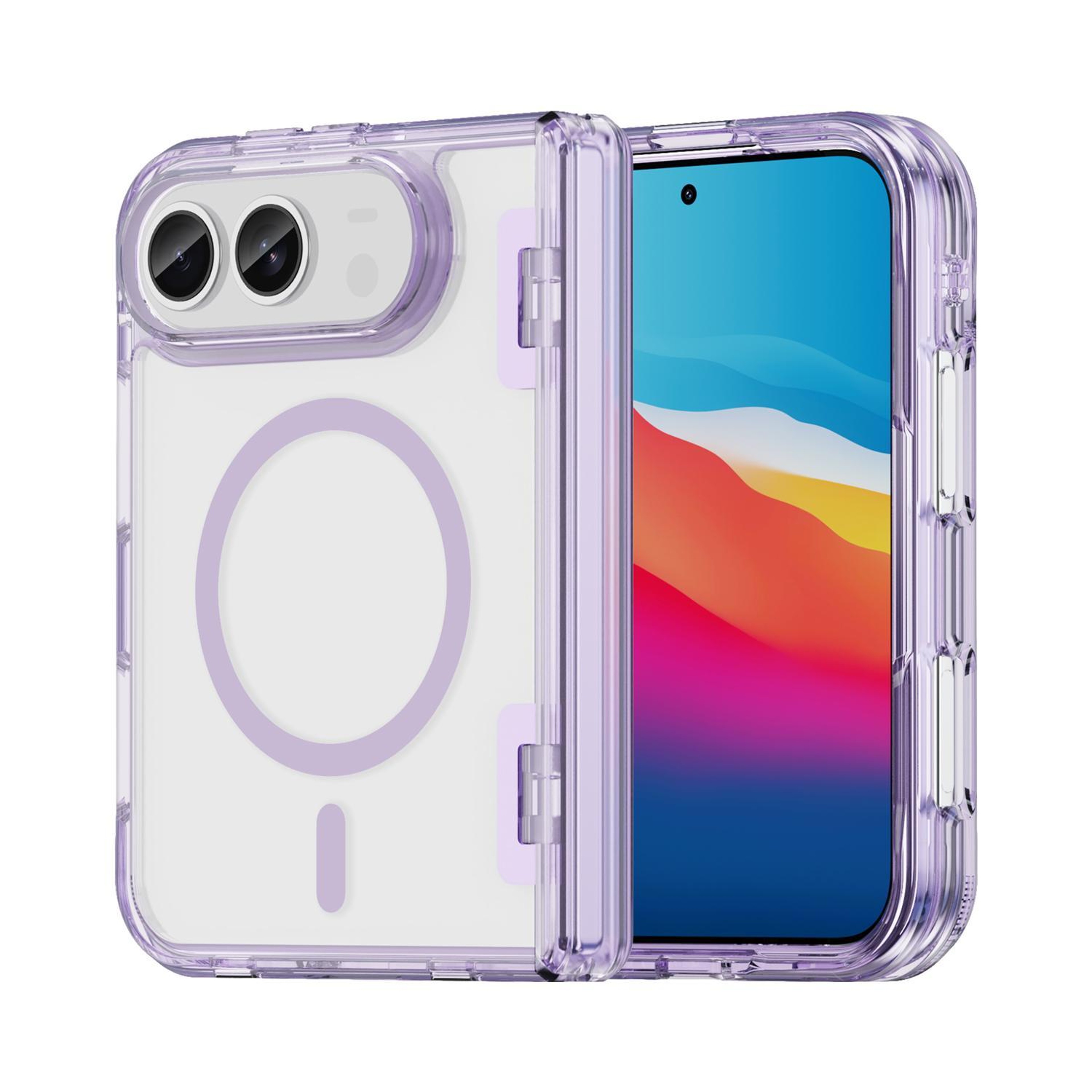 iPhone Duo Case Clear Magnetic Folding Cover with TPU PC Airbag Protection – view 11