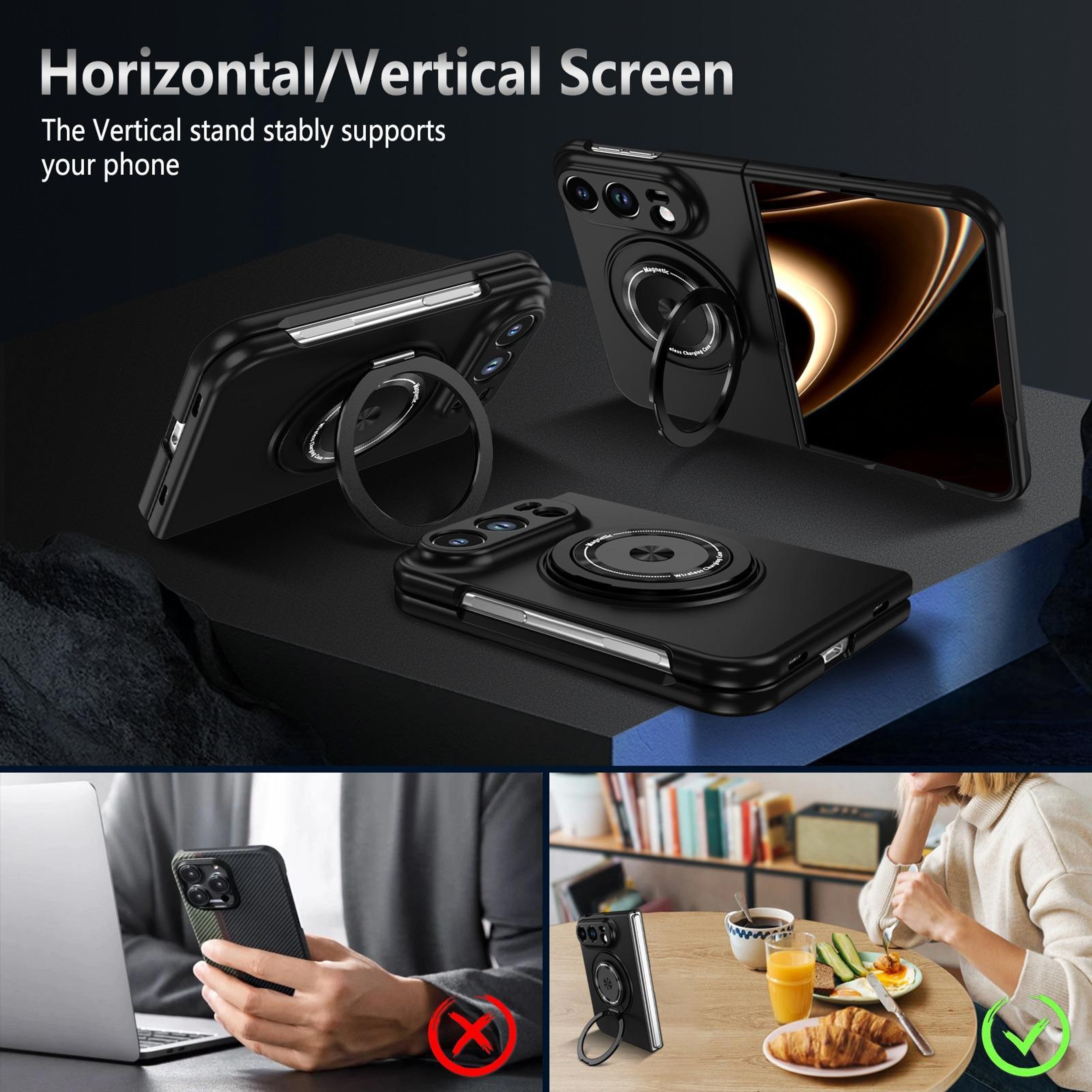 iPhone Duo Magnetic Case with 360 Rotating Foldable Stand – view 4