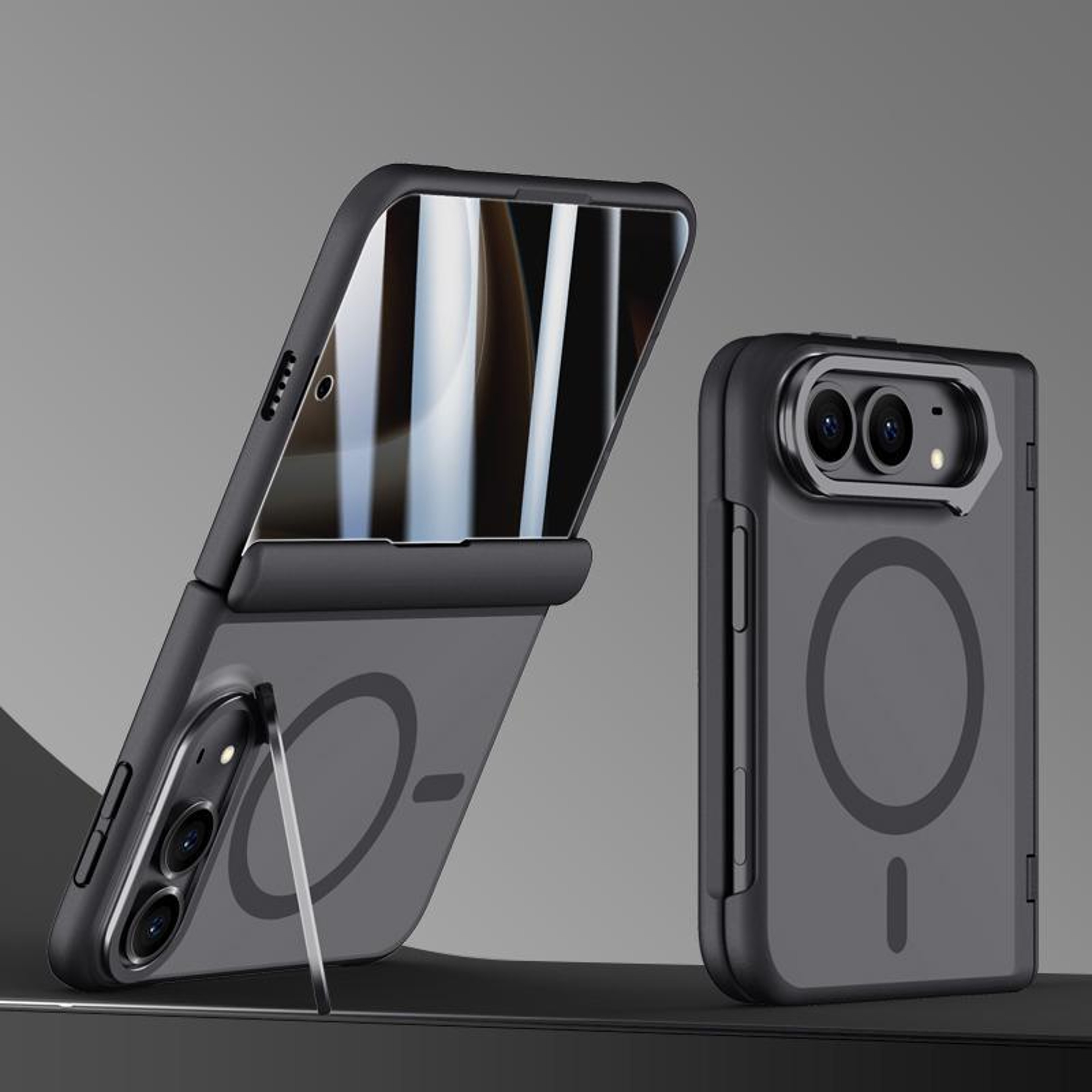 Magnetic Full Coverage Phone Case for iPhone Duo with Tempered Glass Screen Protector and Rotating Stand – view 7
