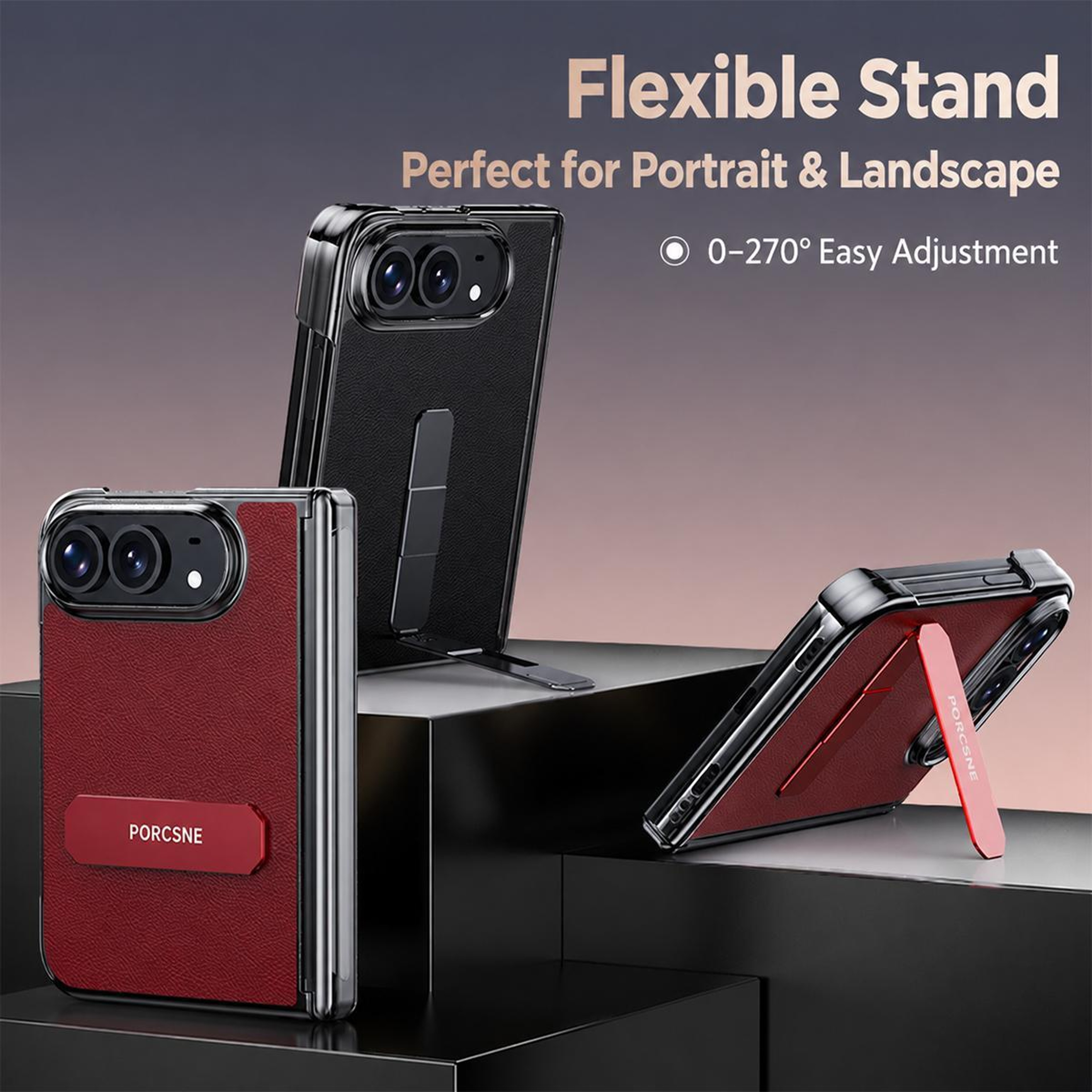 iPhone Duo Dual-Hinge Case with 270° Rotating Metal Kickstand – view 12